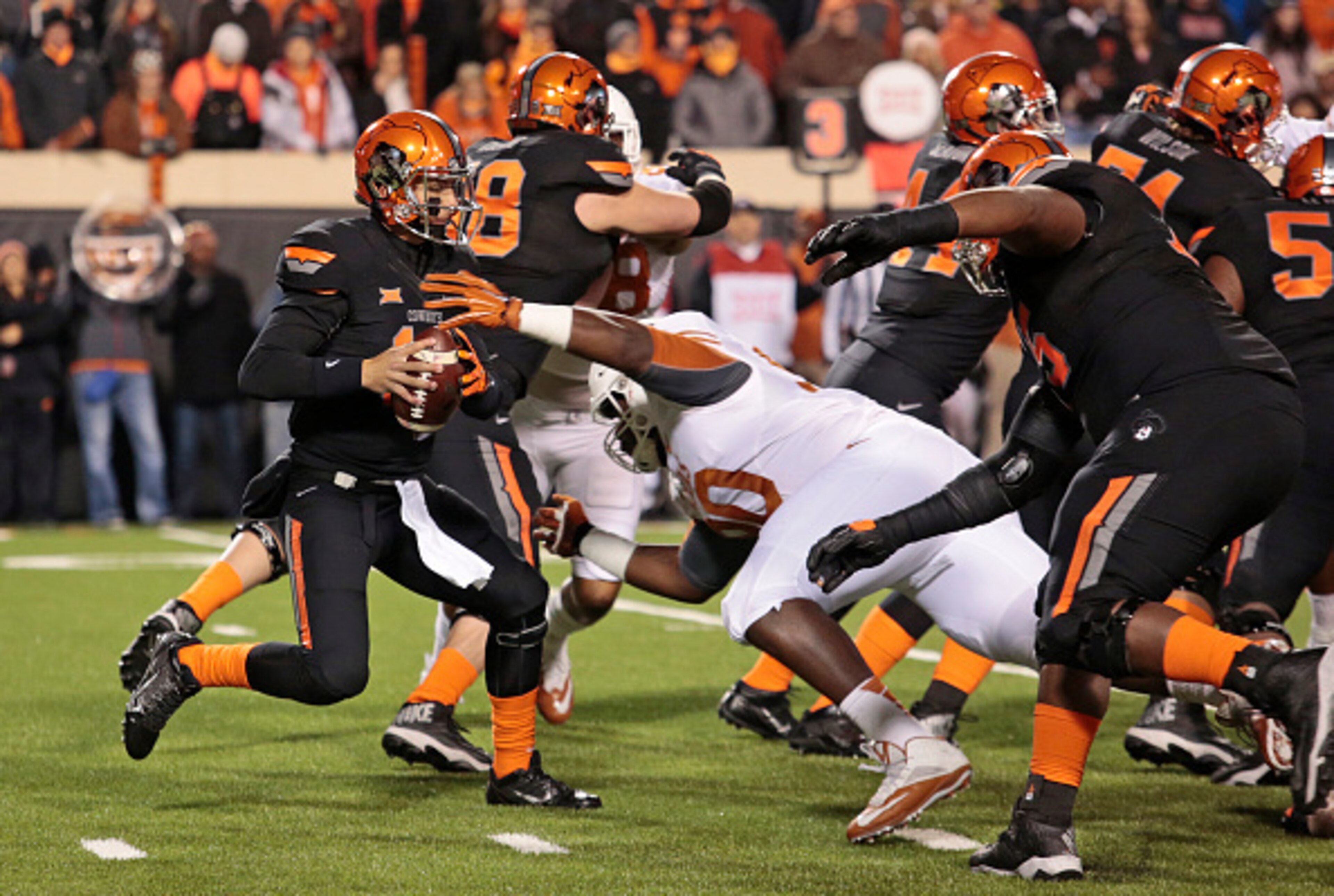 Tackle Malcom Brown led a dominant defensive front that paved the way for Texas' defensive success.