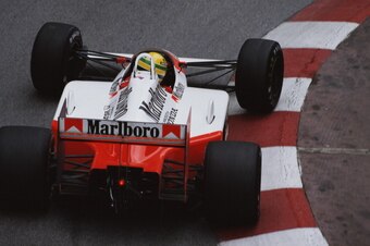 Ayrton Senna at the 1988 Monaco Grand Prix.