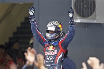 Sebastian Vettel at the 2011 Indian Grand Prix.