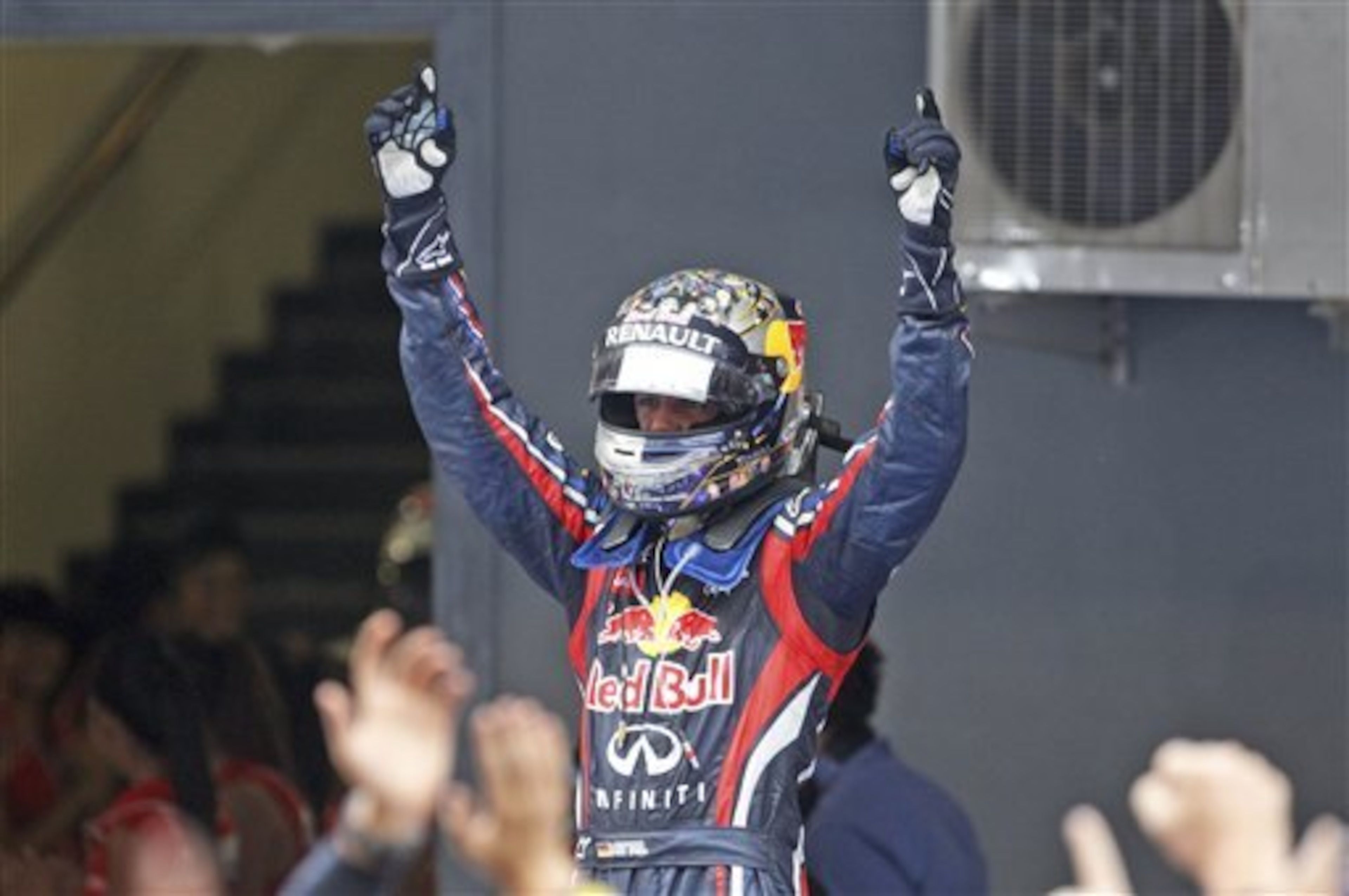 Sebastian Vettel at the 2011 Indian Grand Prix.