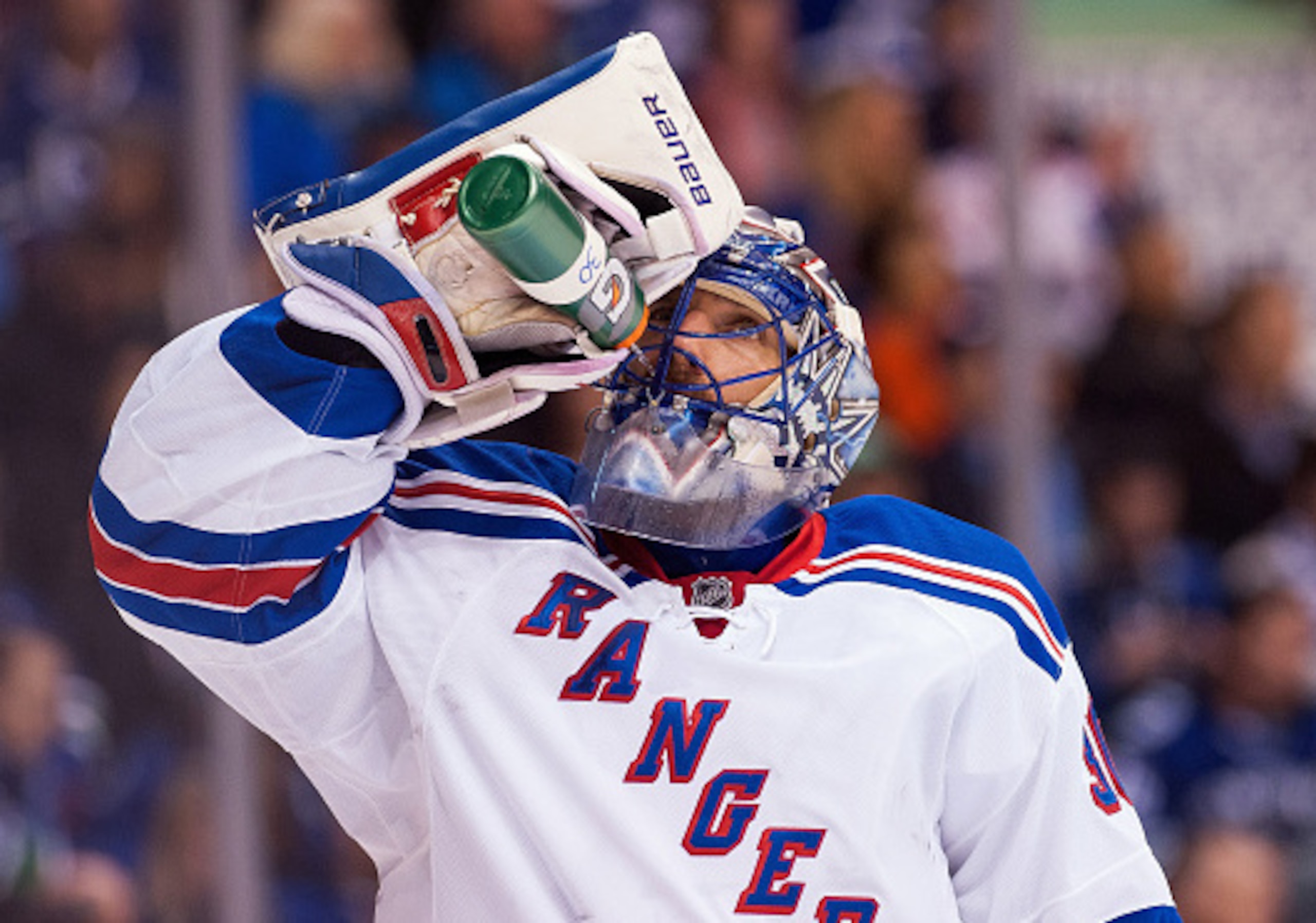 Henrik is going to be busy, so he stays hydrated.