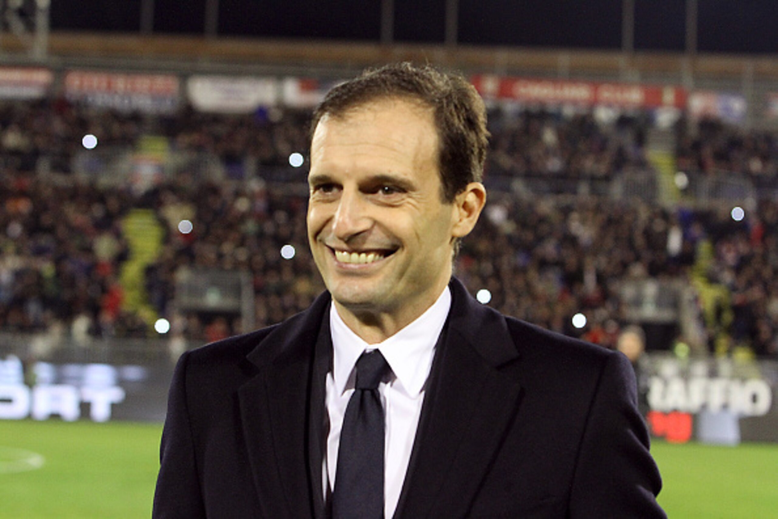 Allegri was all smiles after the Bianconeri smothered Cagliari.