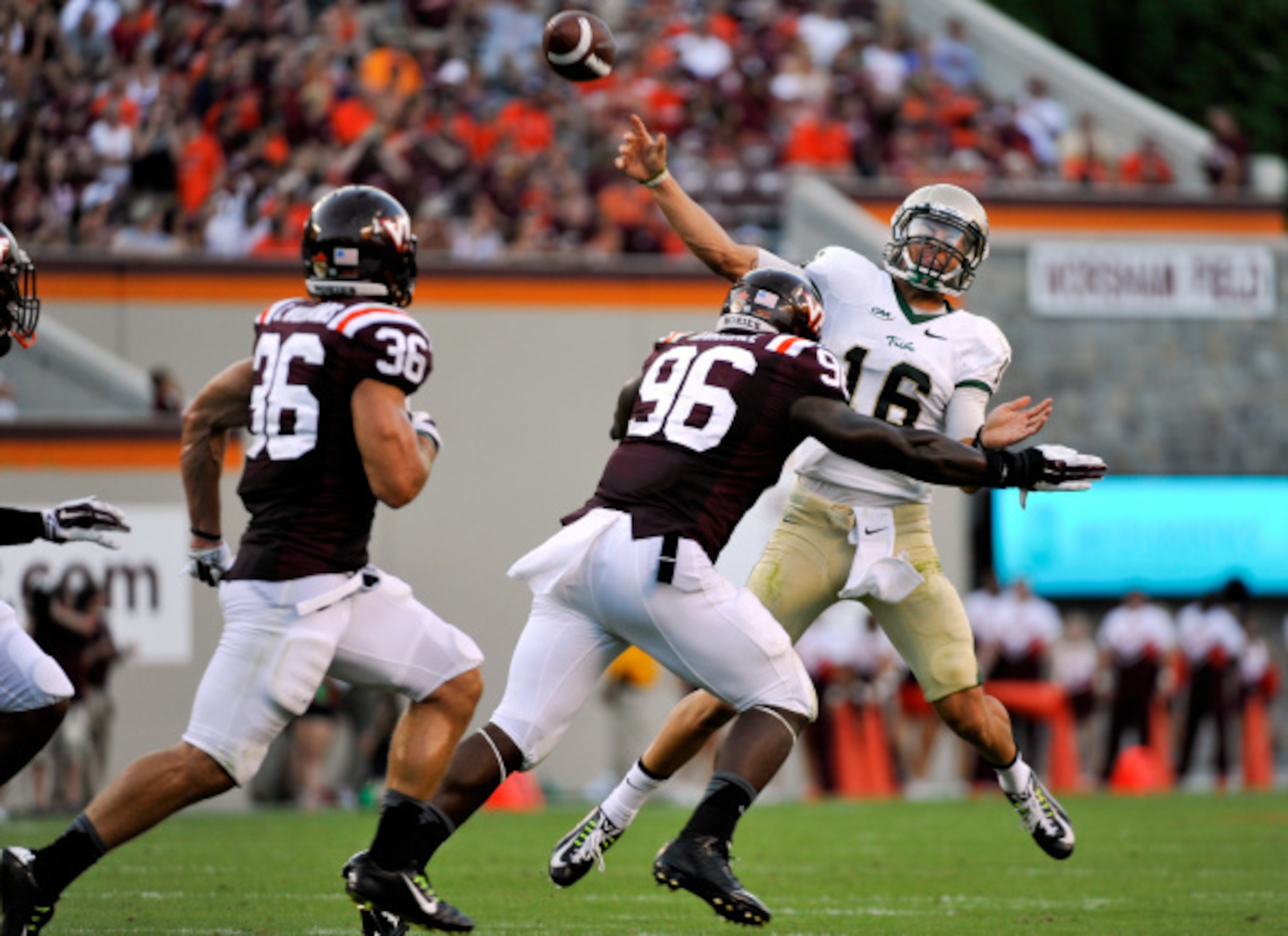 Corey Marshall putting the heat on an opposing quarterback
