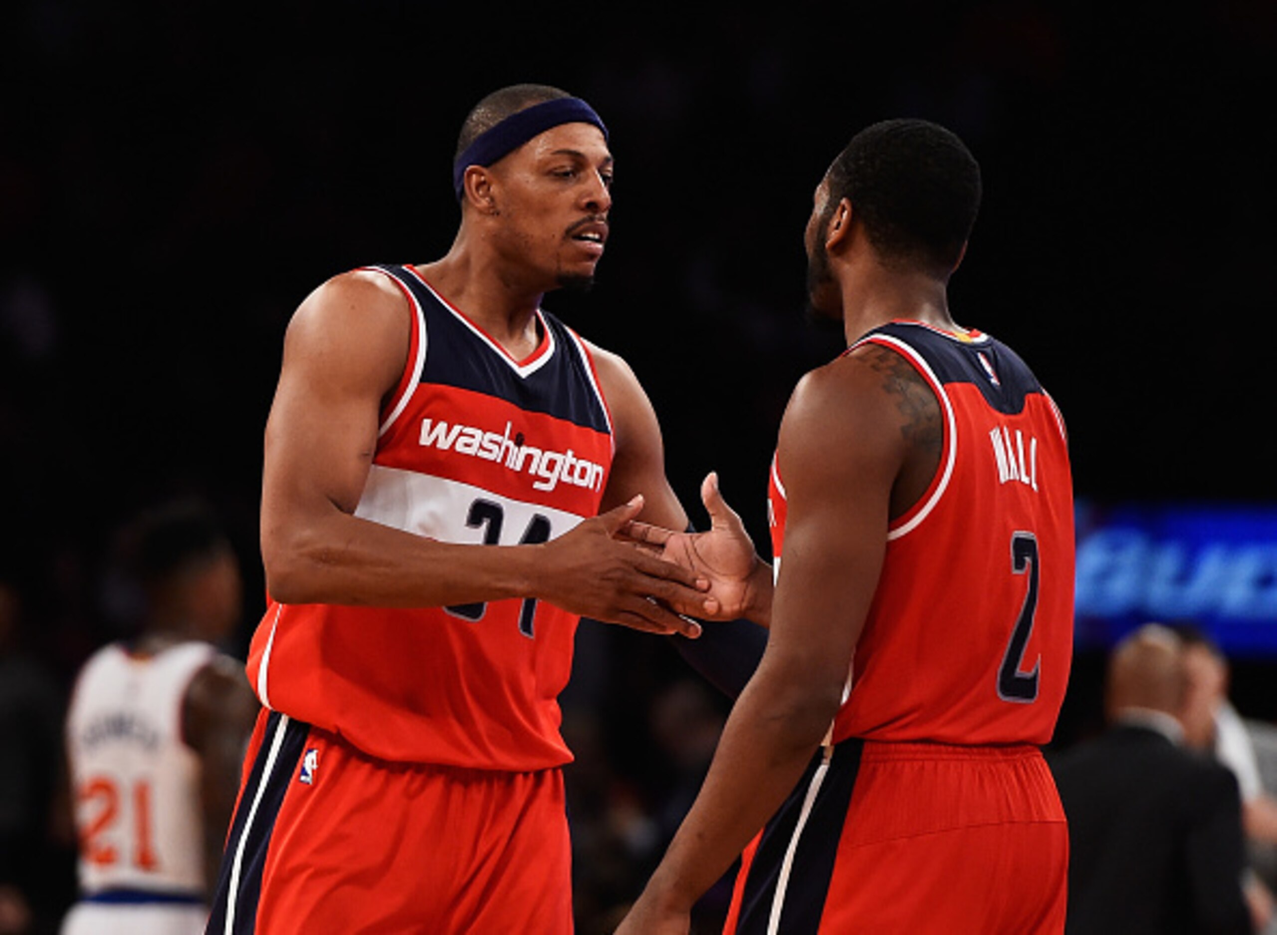 Paul Pierce and John Wall have stepped up their defense this season.