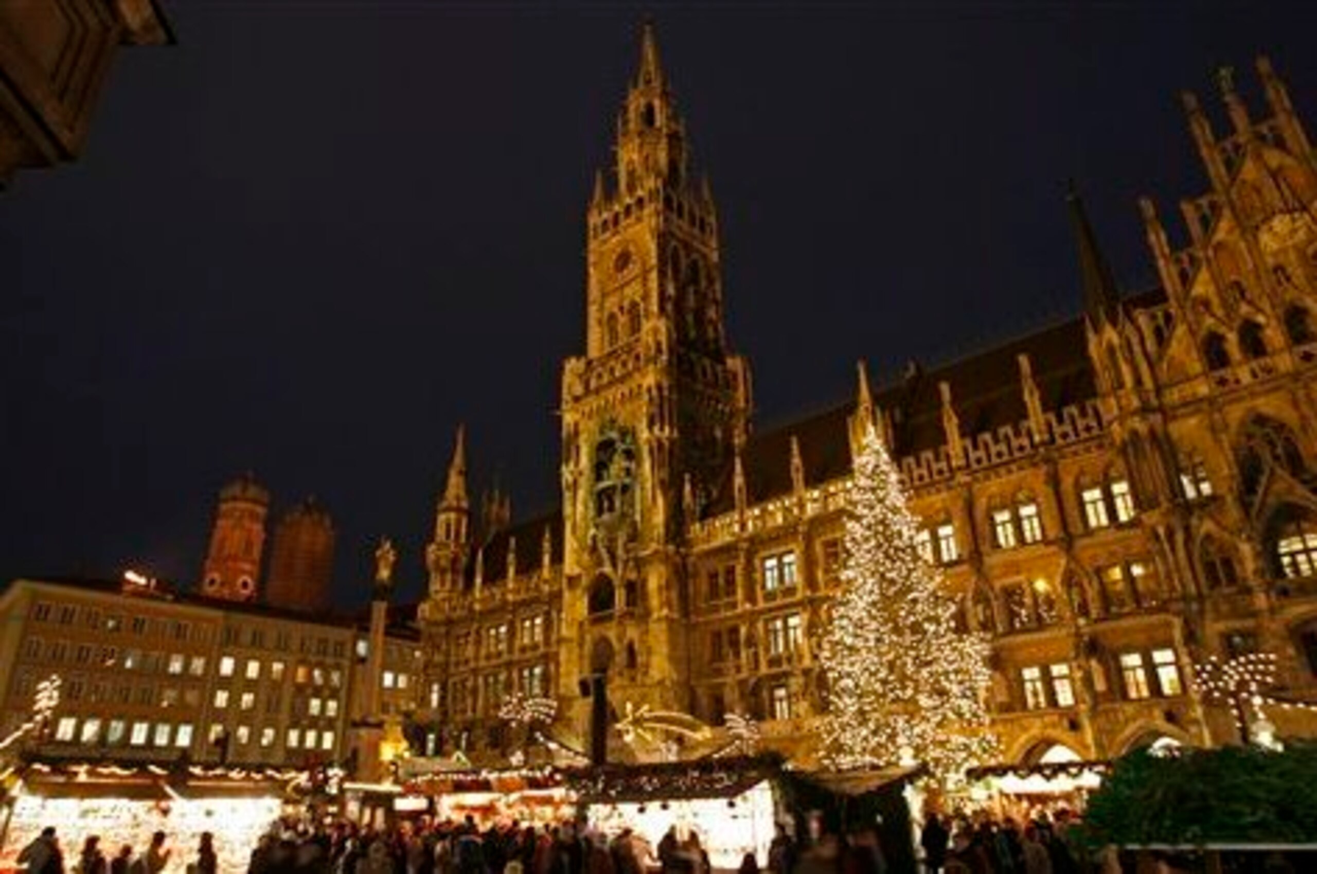 Munich's Marienplatz before Christmas.