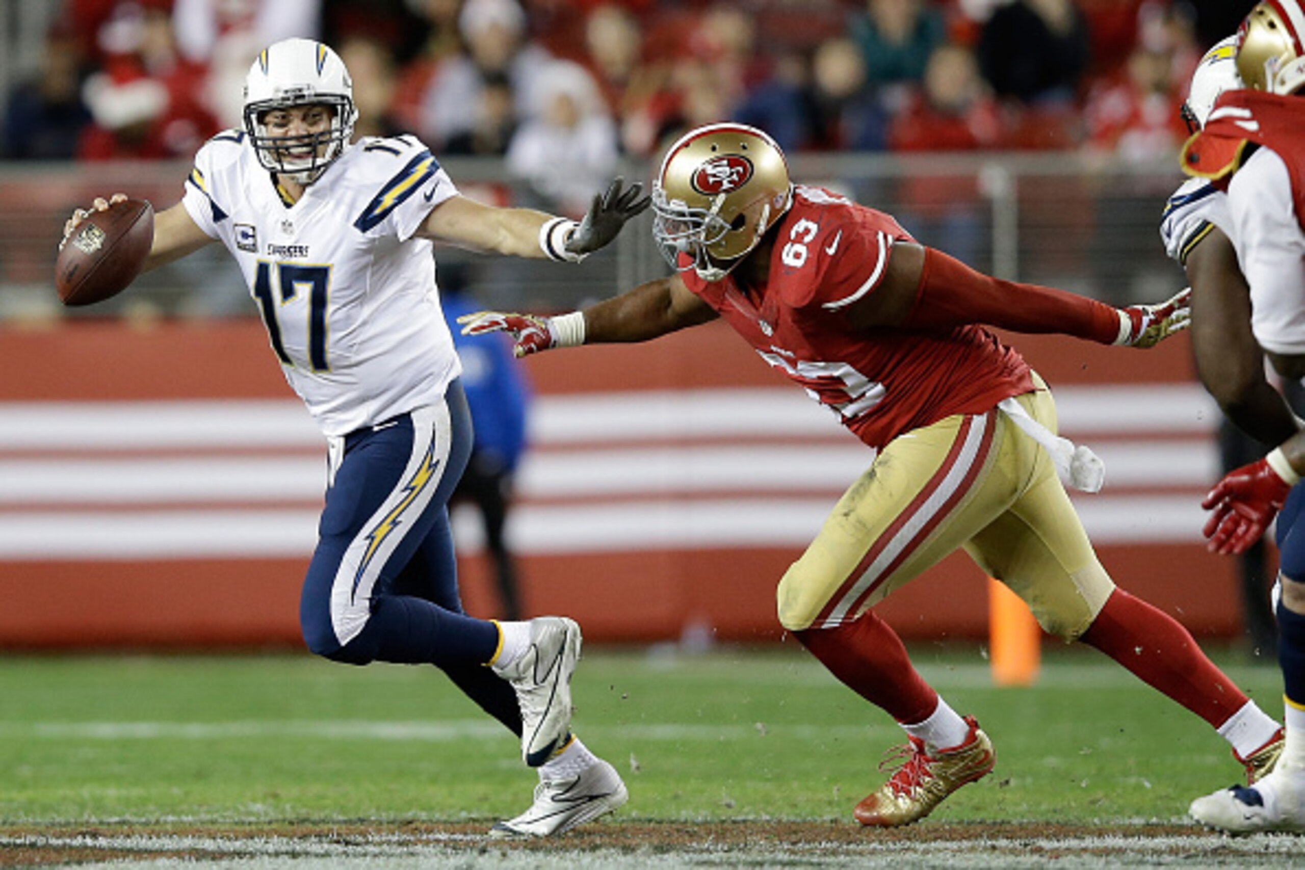 Tony Jerod-Eddie got the start in place of the recently released Ray McDonald.