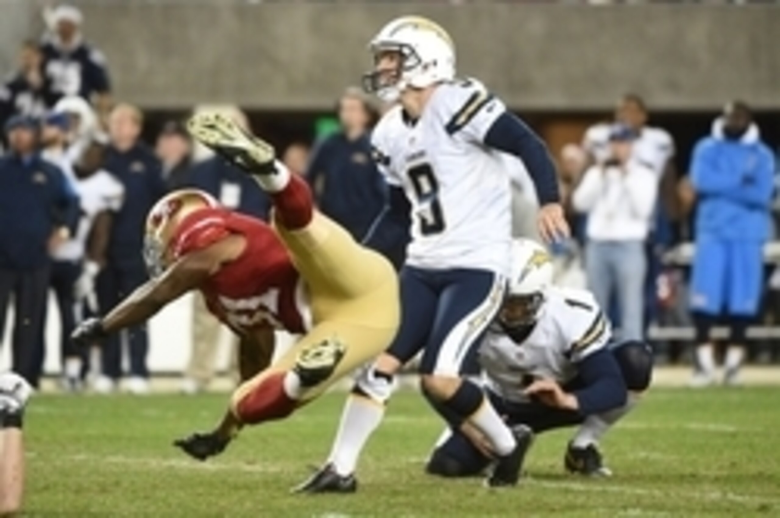 The 49ers watched their massive lead slip away. Their hopes for victory died when Chargers kicker Nick Novak connected in overtime.