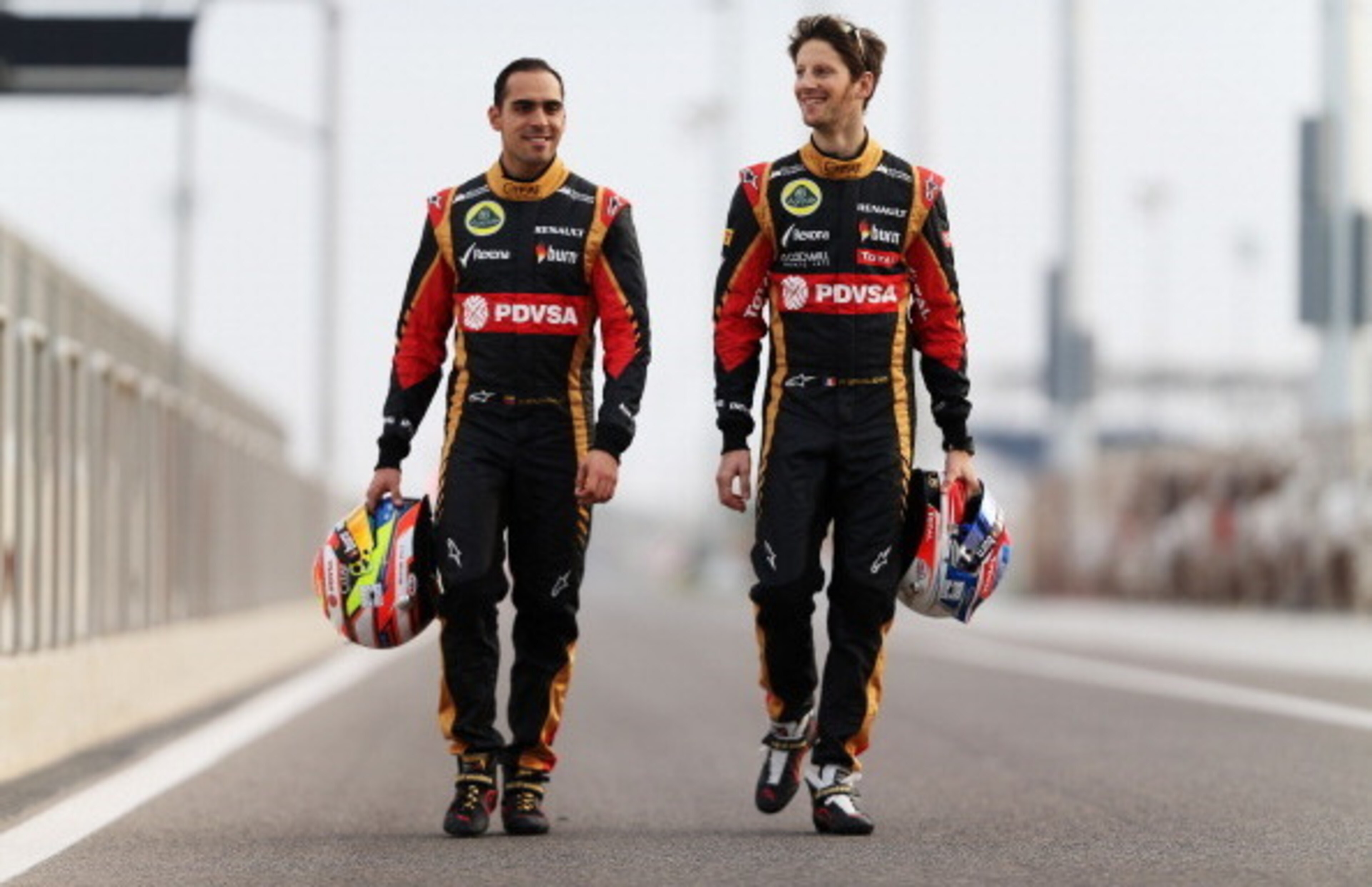 Pastor Maldonado and Romain Grosjean