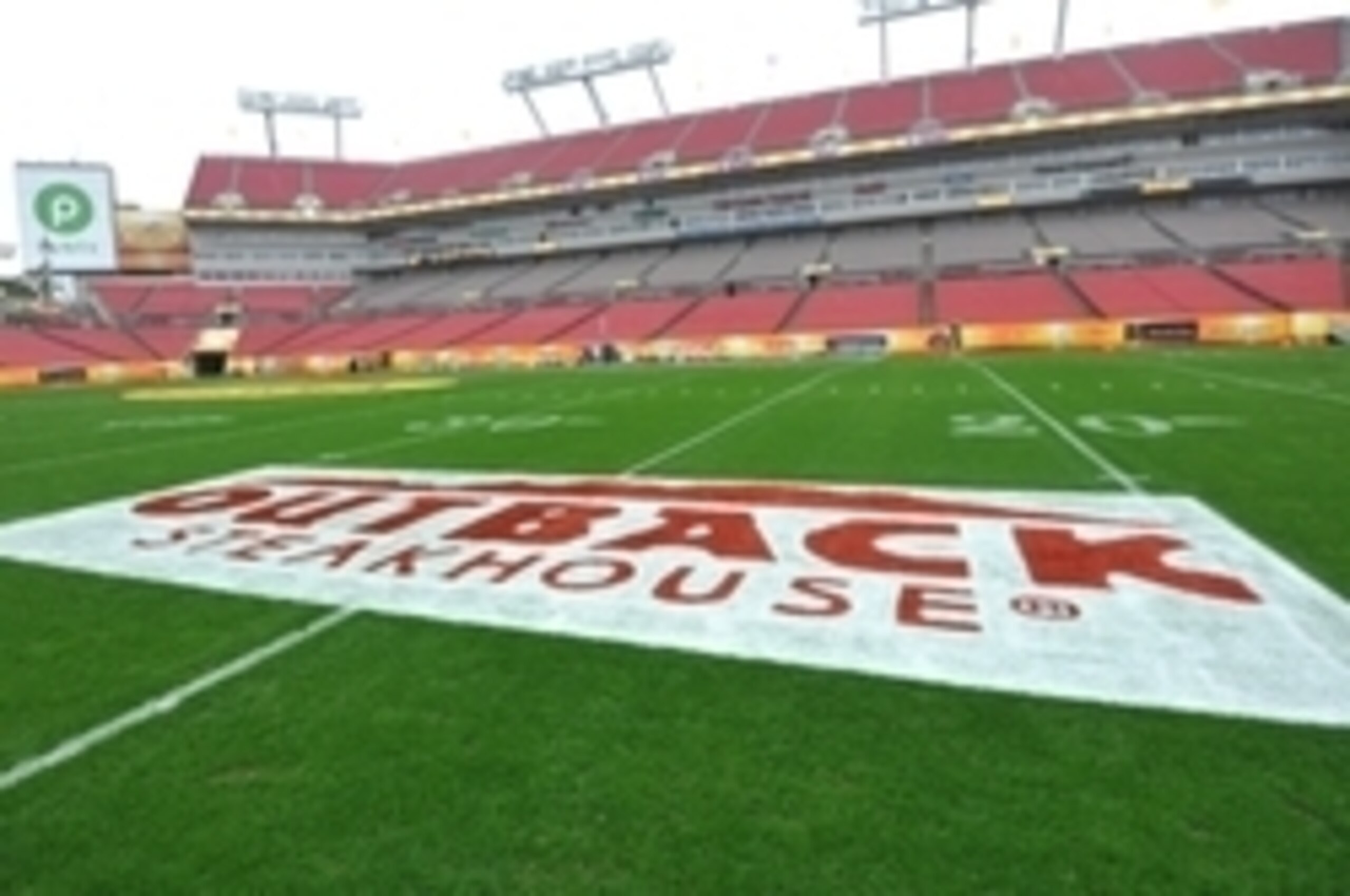 Jan 1, 2014; Tampa, Fl, USA; A general view of Raymond James Stadium before a game between the Iowa Hawkeyes and LSU Tigers. Mandatory Credit: Steve Mitchell-USA TODAY Sports