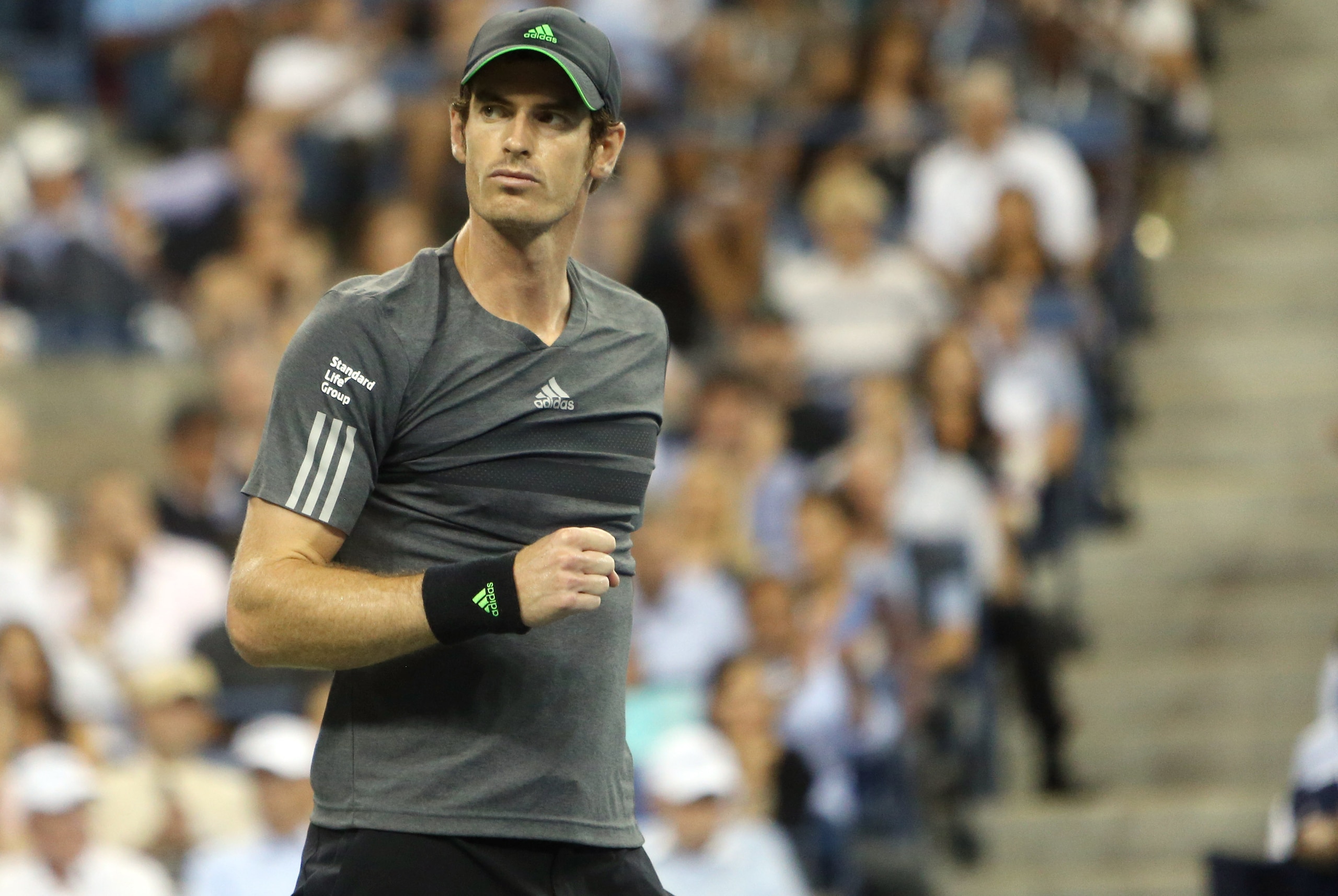 Andy Murray during a match against Novak Djokovic at the 2014 U.S. Open.