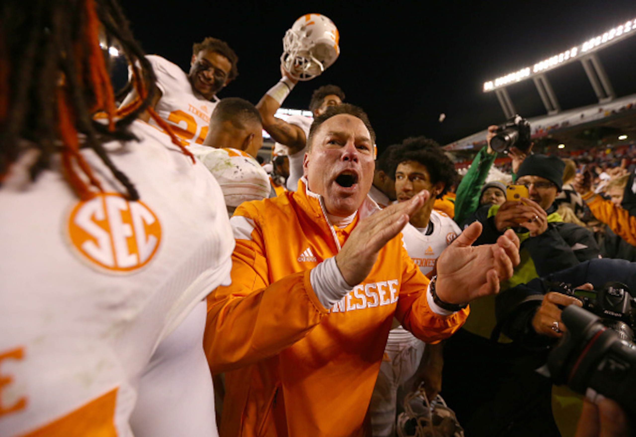 Tennessee head coach Butch Jones
