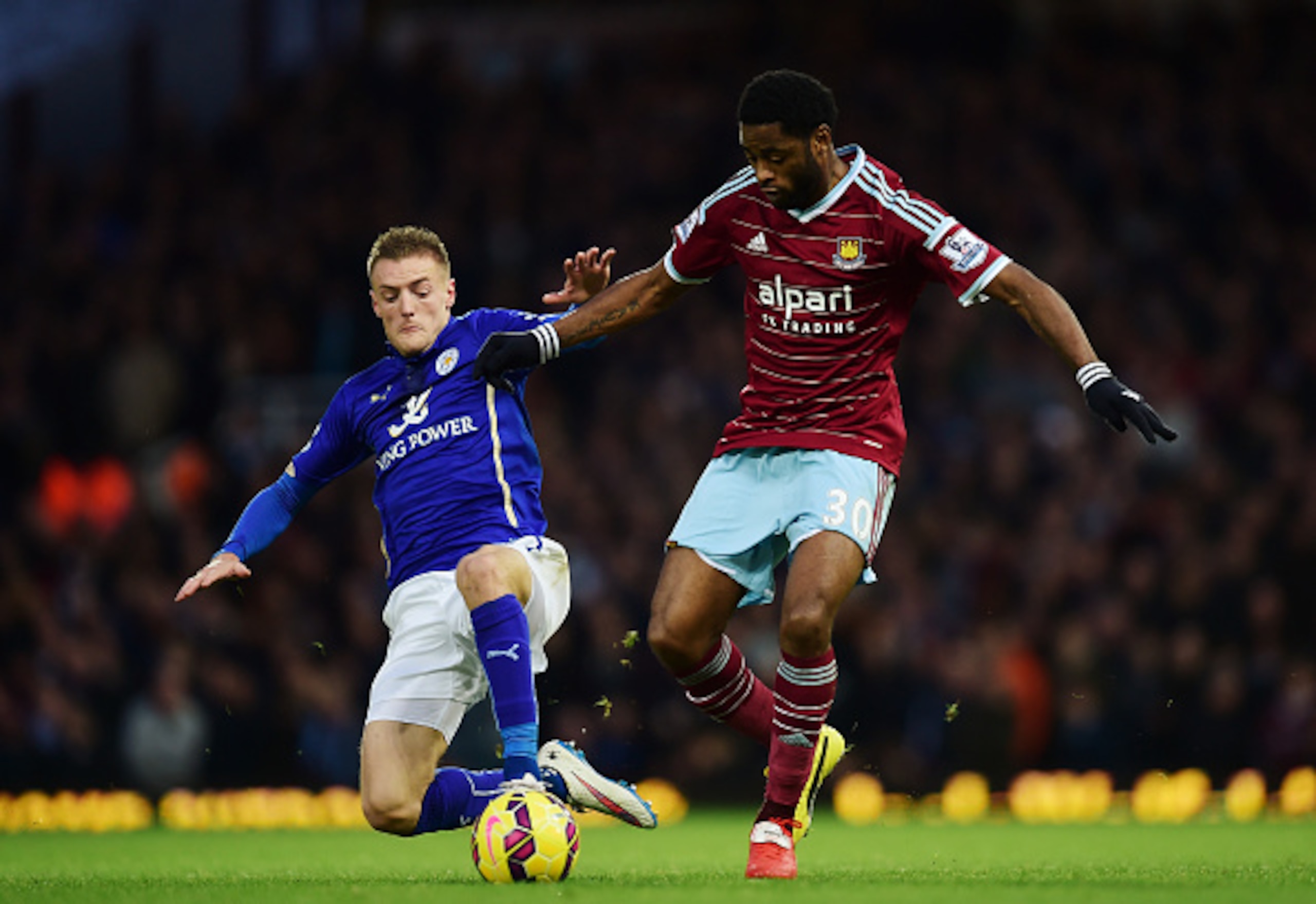 Jamie Vardy provided plenty of graft for Leicester against West Ham but did not threaten much until the second-half introduction of David Nugent and Leonardo Ulloa.