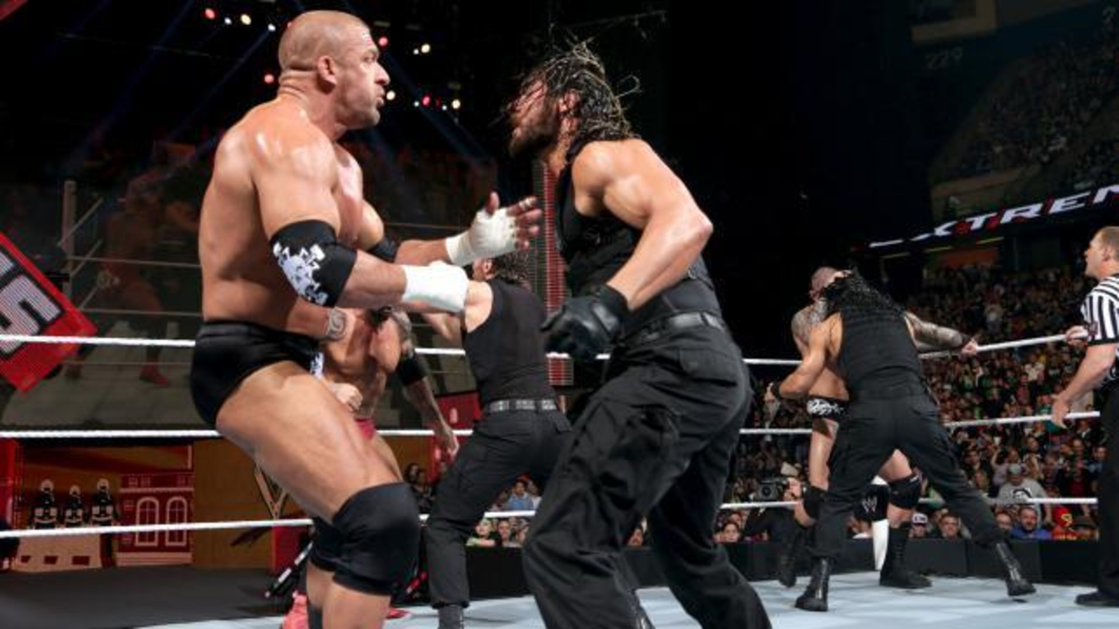 Evolution and The Shield go to war. Evolution and The Shield go to war.