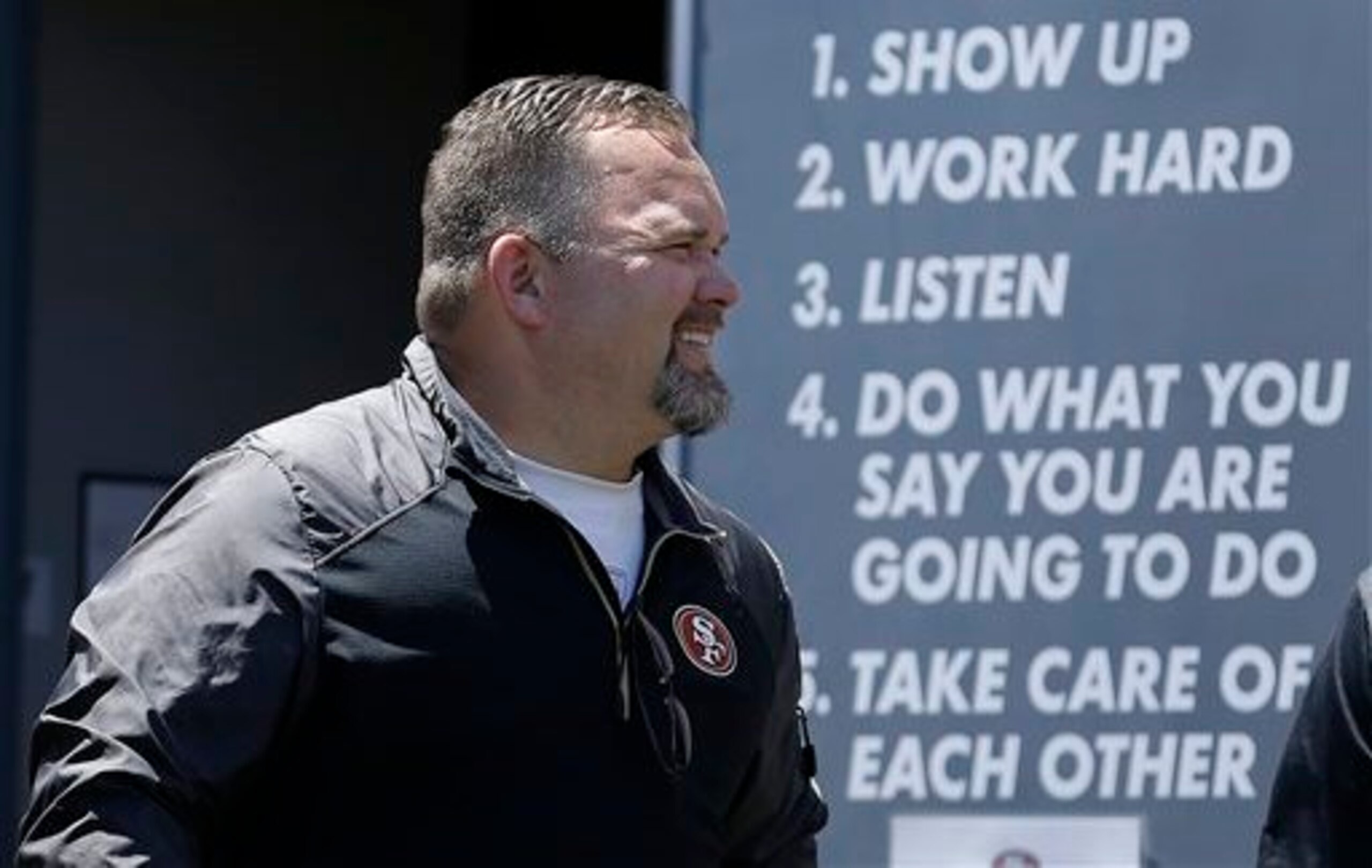 San Francisco 49ers offensive coordinator Greg Roman