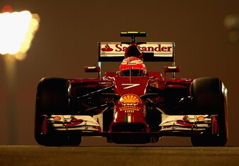 Kimi Raikkonen and his No. 7 Ferrari.