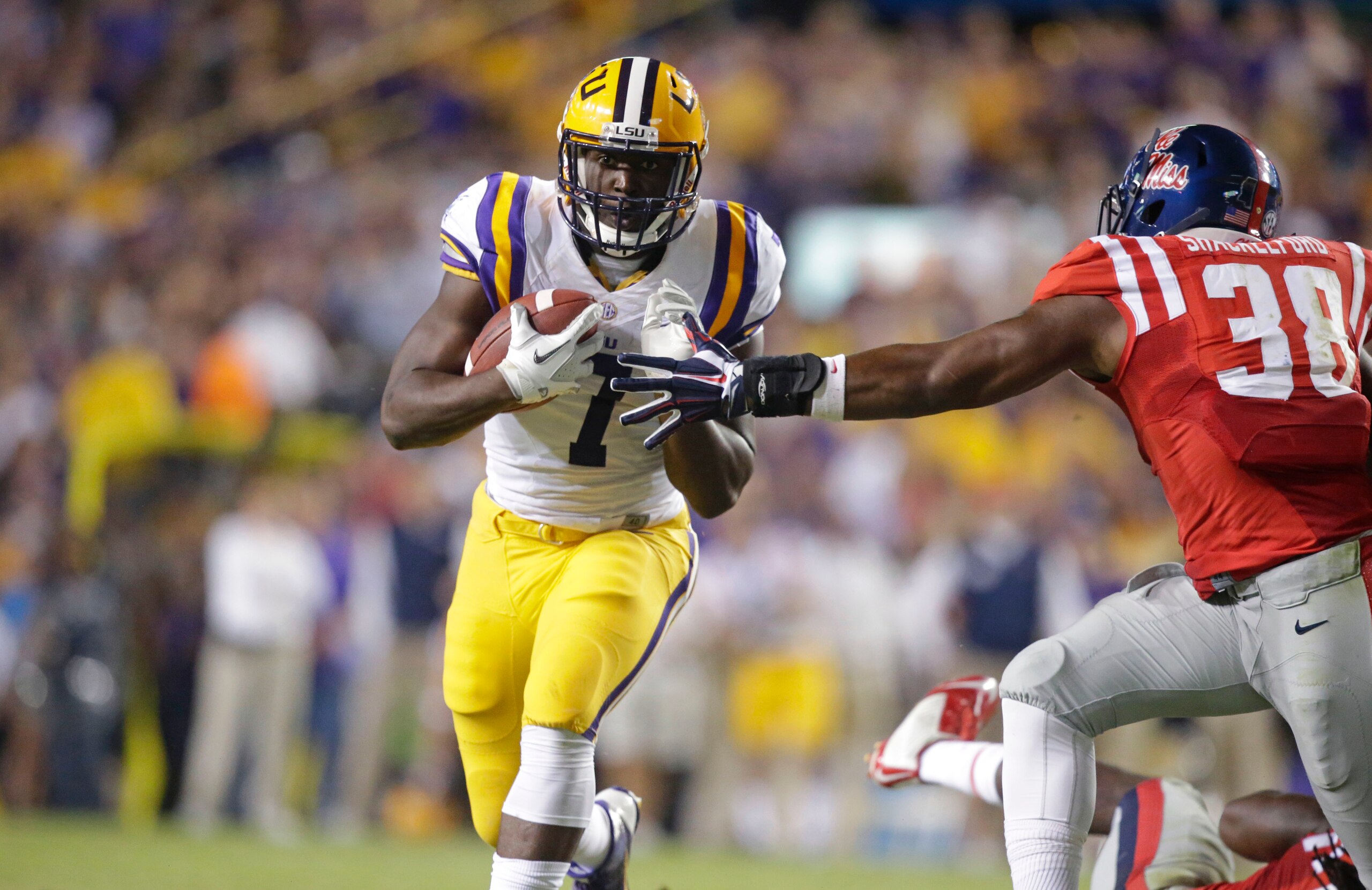 Leonard Fournette has emerged as a bruising tailback for LSU this fall.