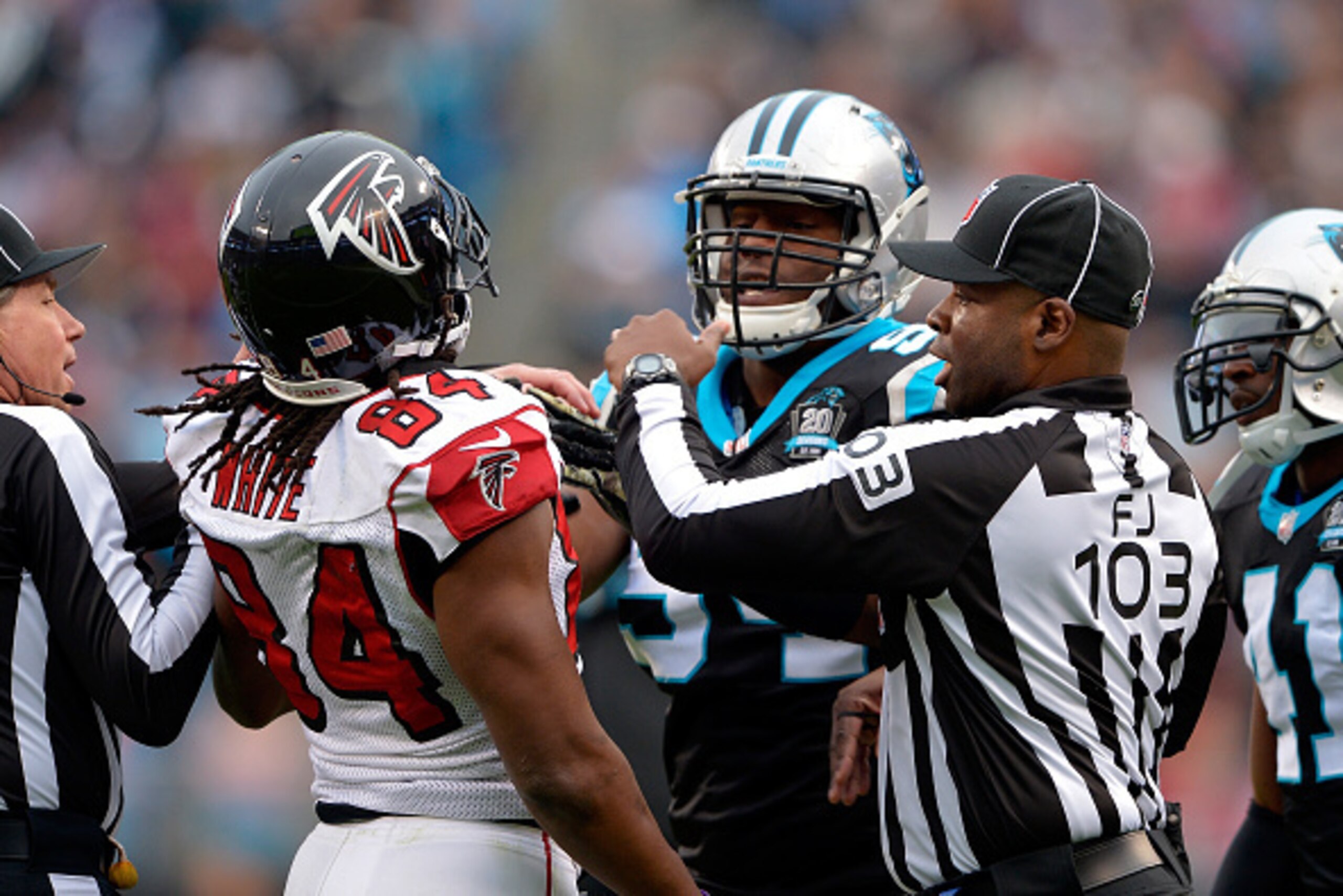 With a lot at stake, things may get chippy between the Panthers and Falcons on Sunday afternoon.