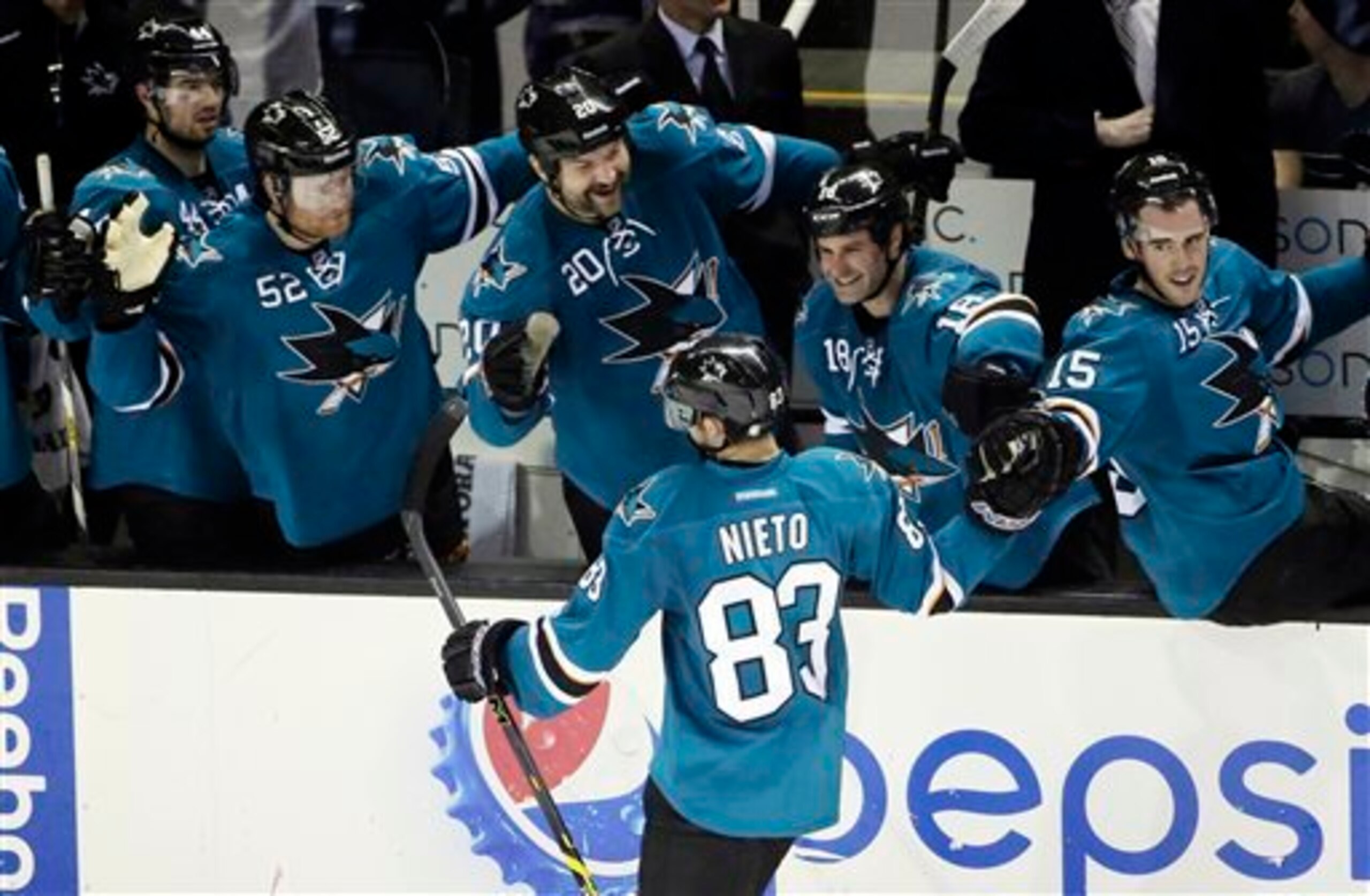Matt Nieto is one of many Sharks who have been injured this season.
