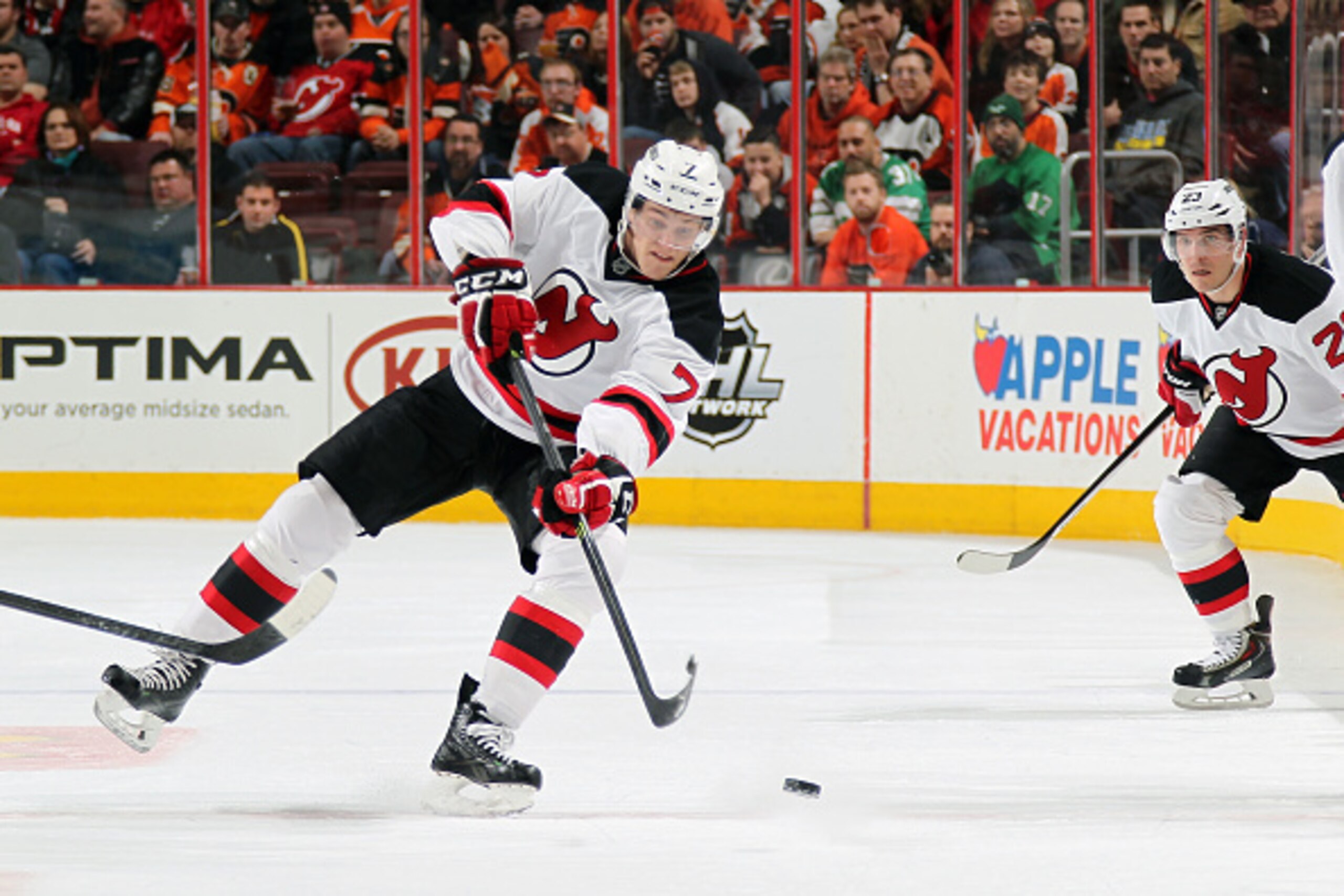Jon Merrill takes an off-balance shot. Jon Merrill takes an off-balance shot.