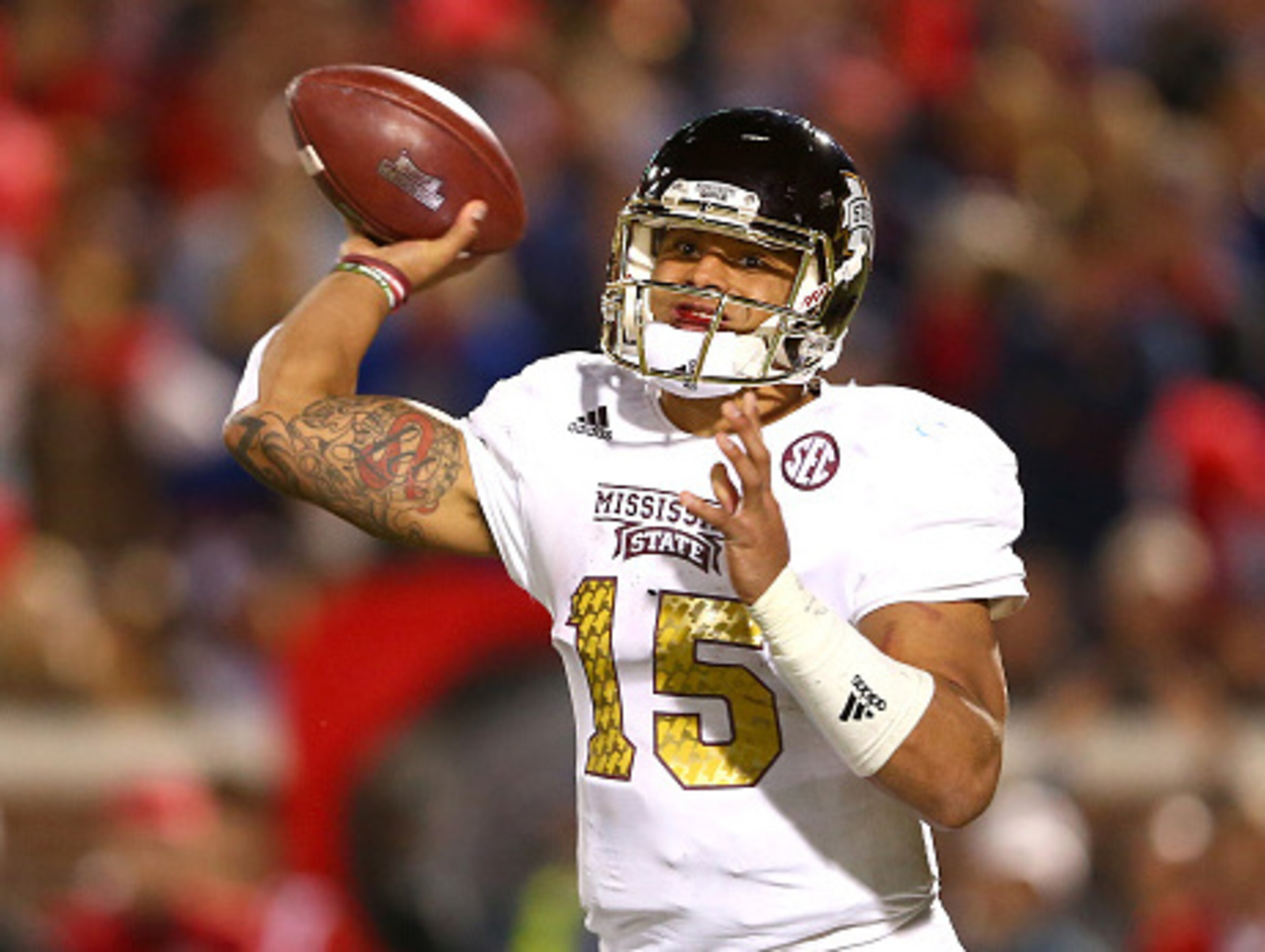 Mississippi State quarterback Dak Prescott. Mississippi State quarterback Dak Prescott.