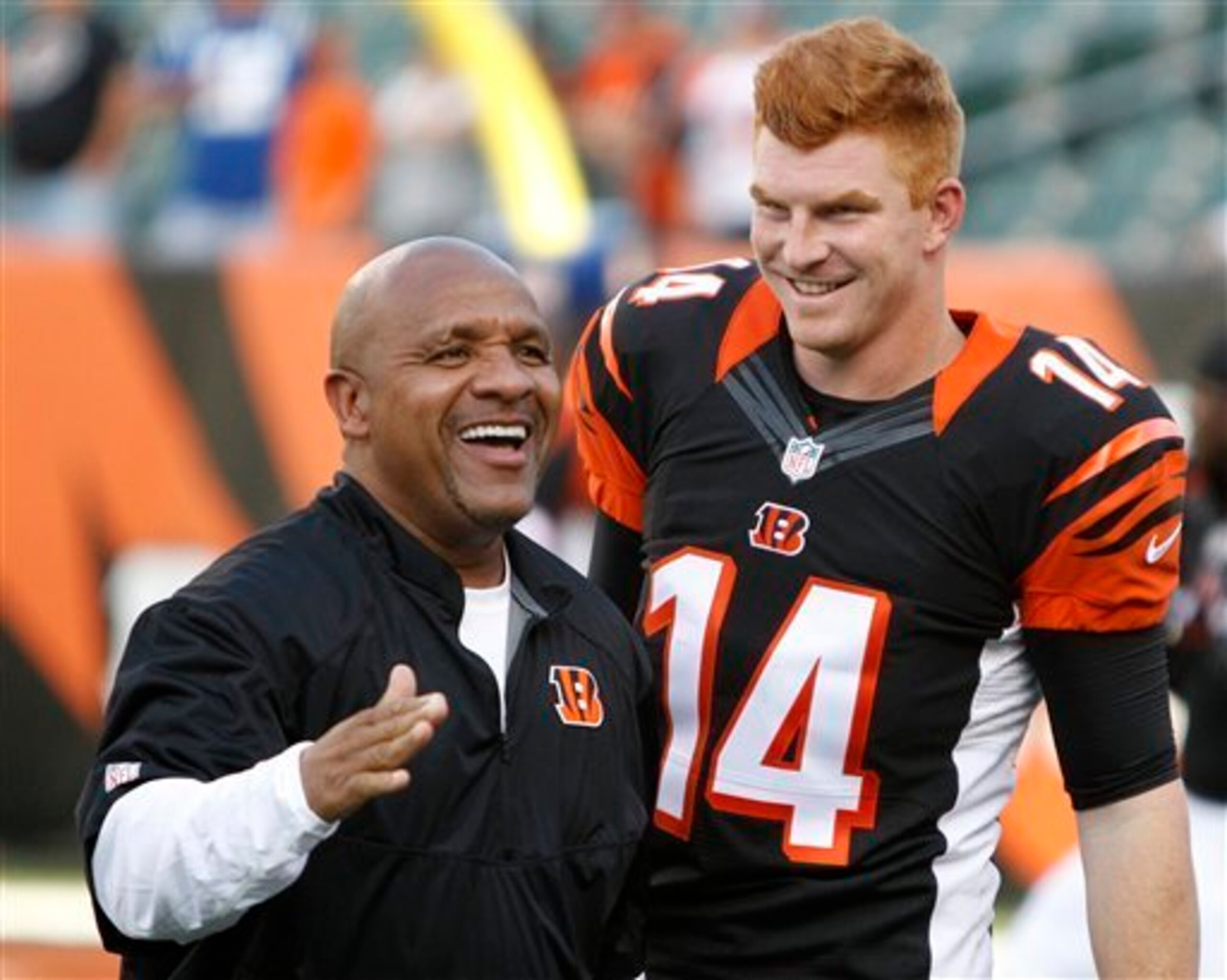 Hue Jackson is the offensive coordinator of the Bengals.