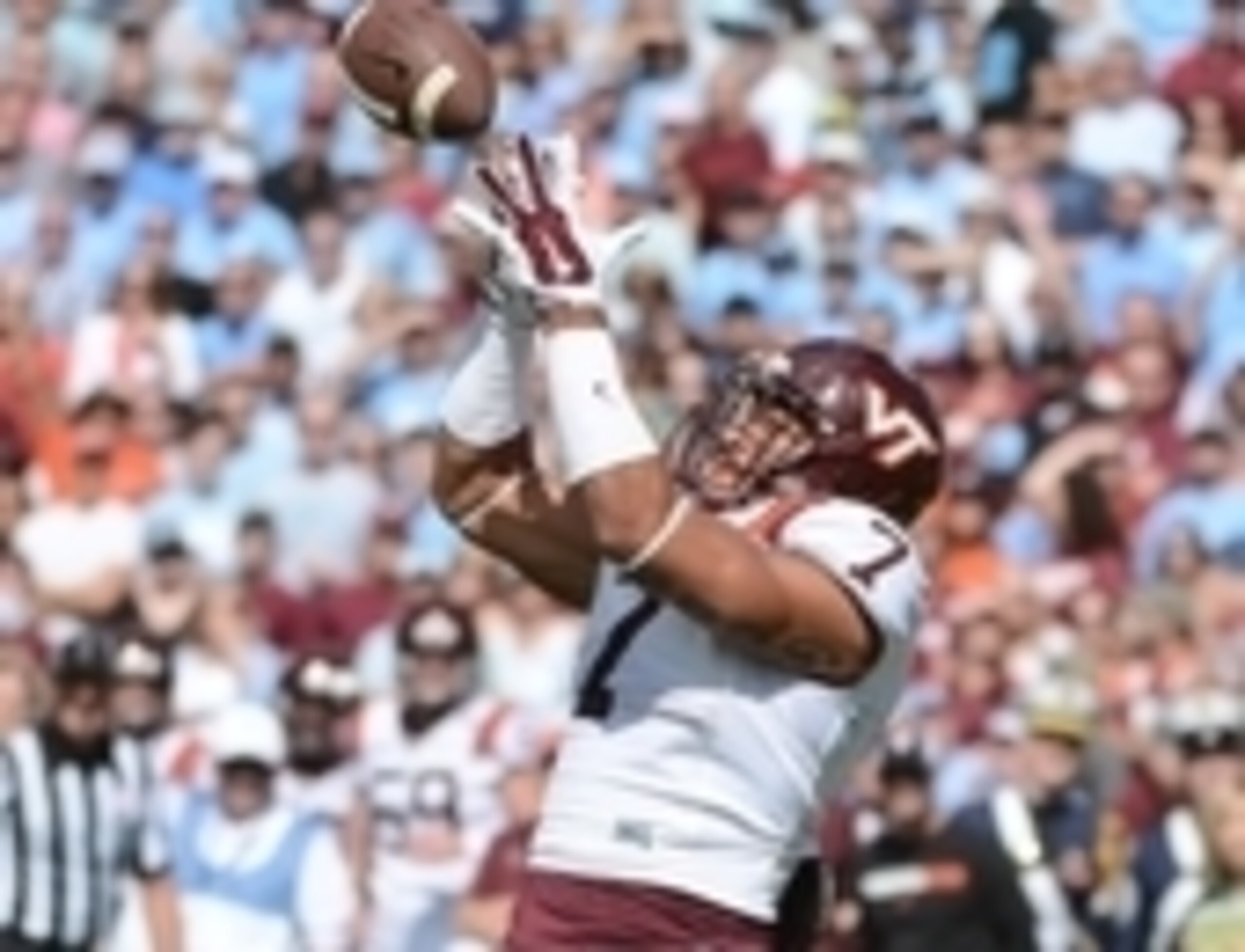 Bucky Hodges catching a touchdown