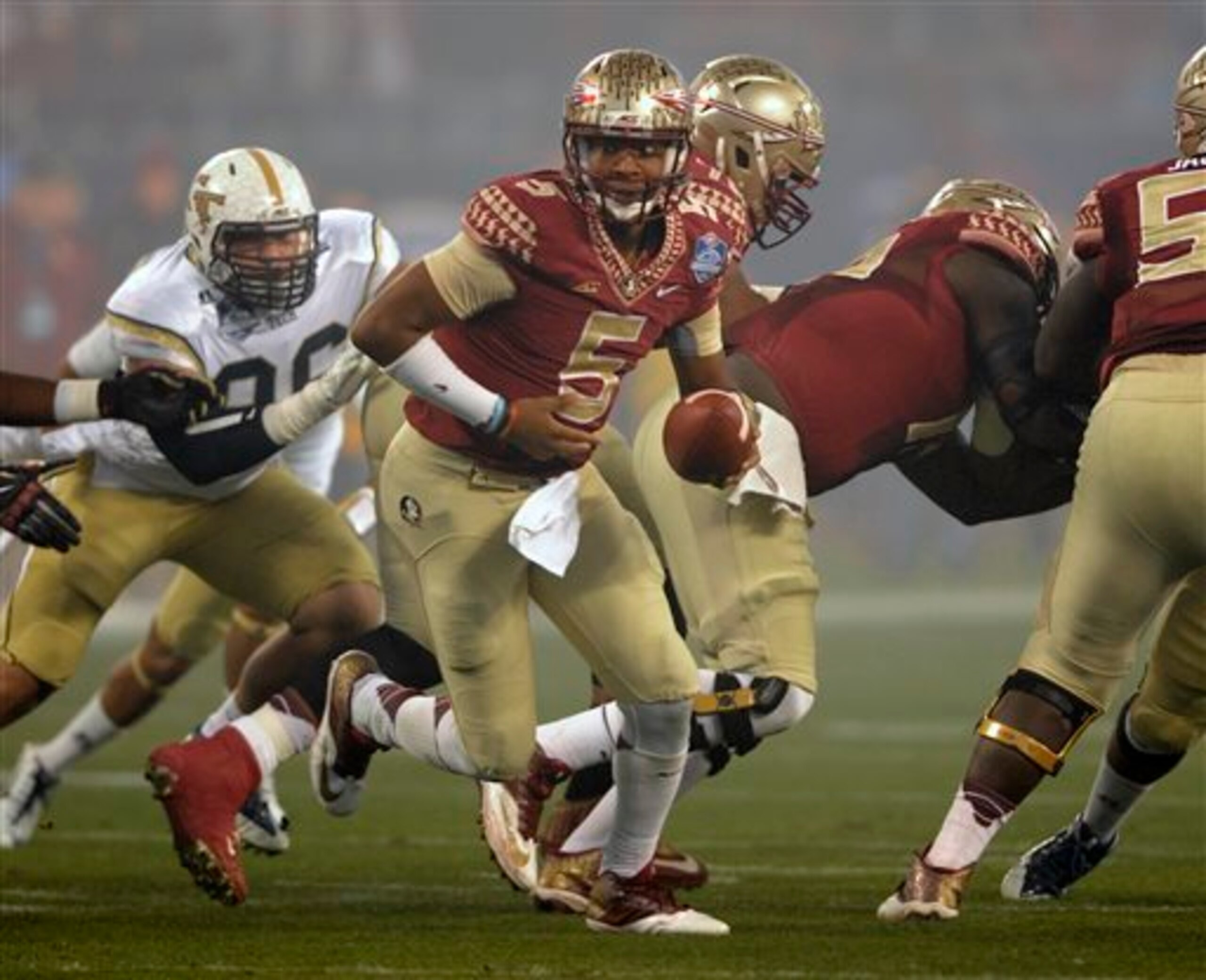 Jameis Winston will again be in the spotlight in the Rose Bowl. Jameis Winston will again be in the spotlight in the Rose Bowl.