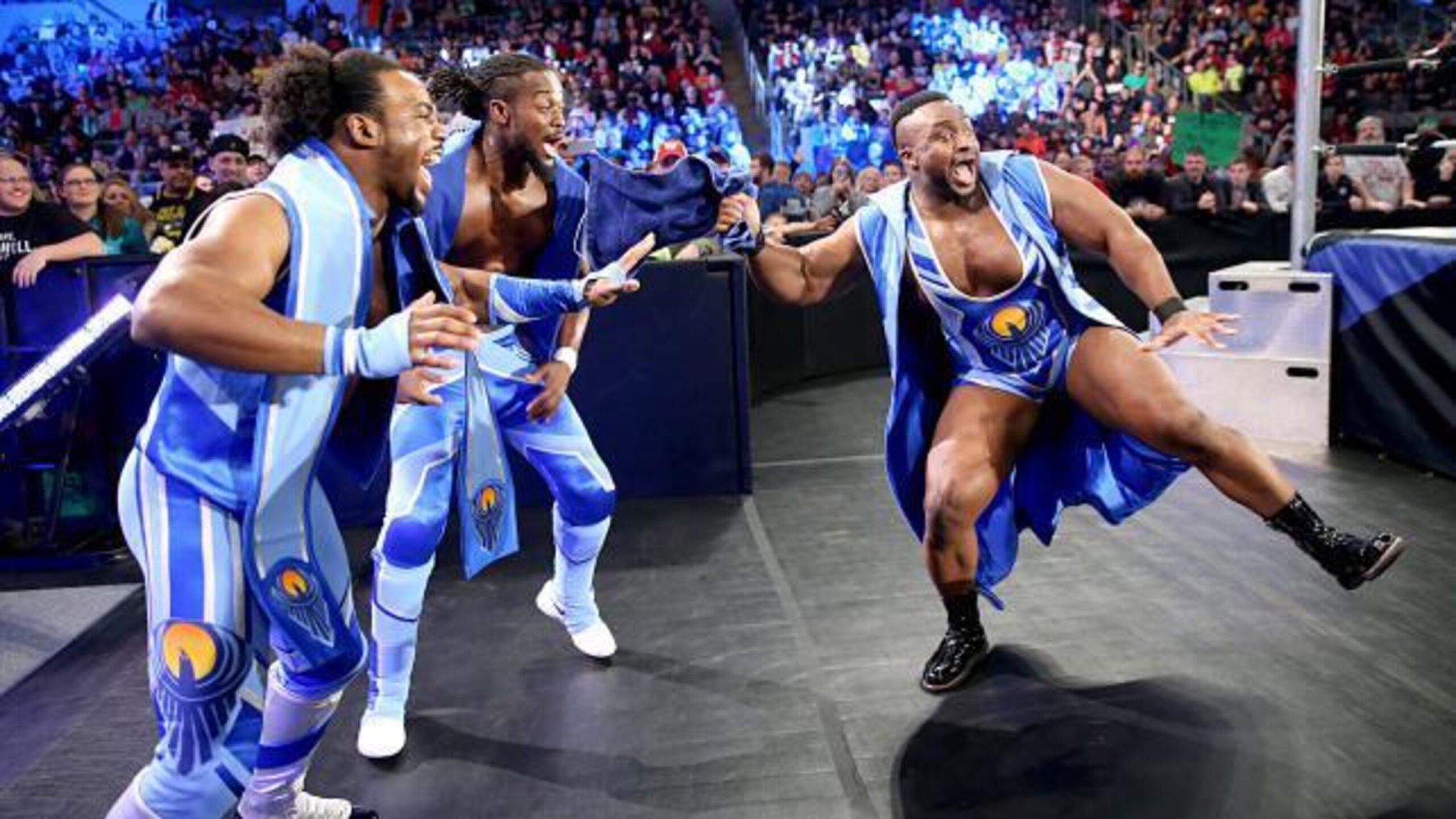 The New Day would be much better suited as heels.
