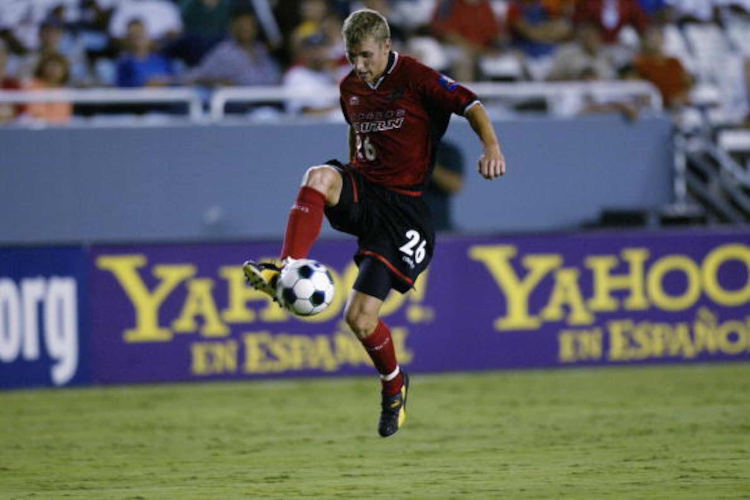 Ronnie O'Brien, pictured in 2002 playing for Dallas Burn (now FC Dallas)