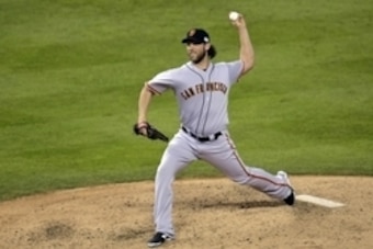 Madison Bumgarner led the Giants to the World Series title in 2014. Madison Bumgarner led the Giants to the World Series title in 2014.