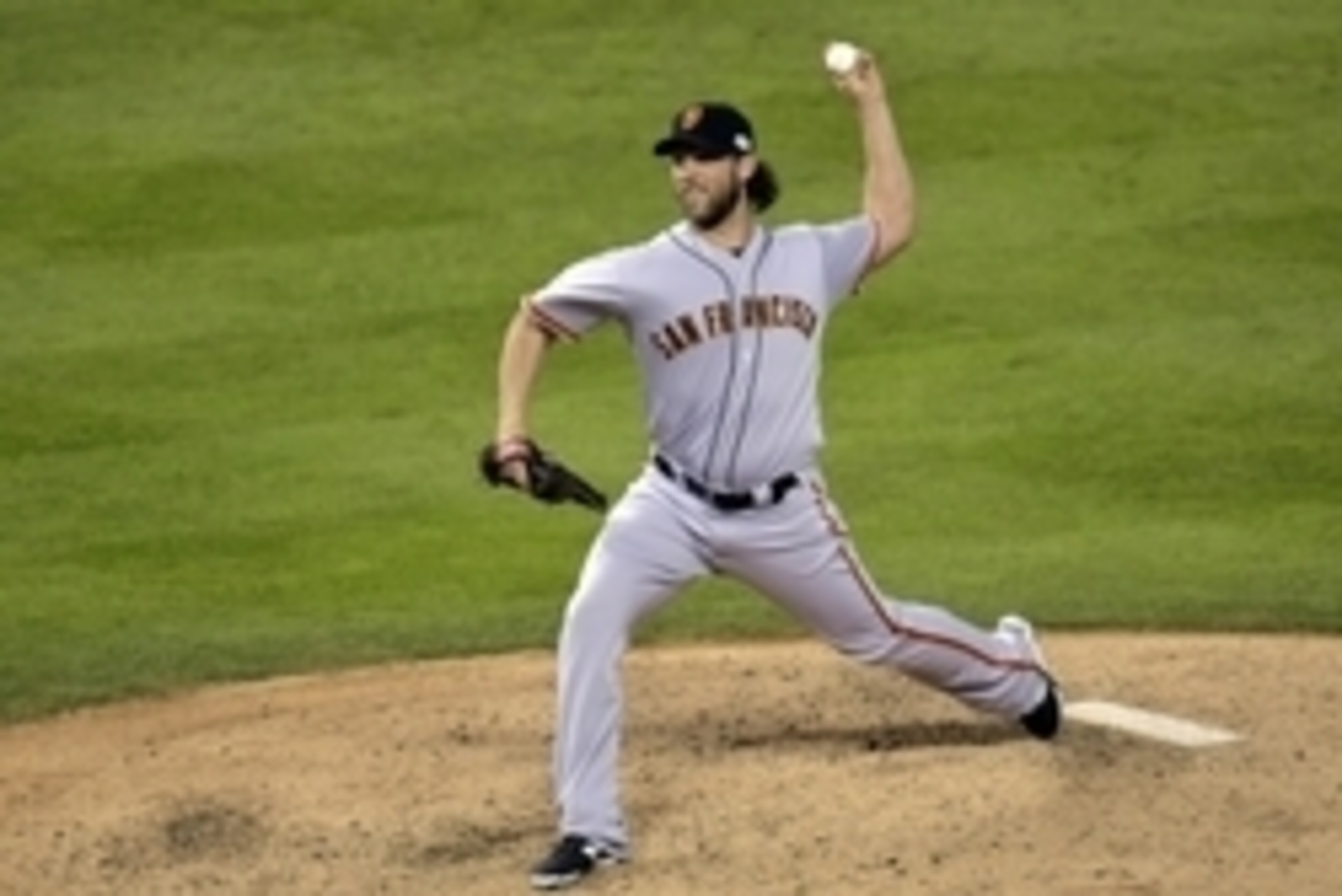 Madison Bumgarner led the Giants to the World Series title in 2014. Madison Bumgarner led the Giants to the World Series title in 2014.