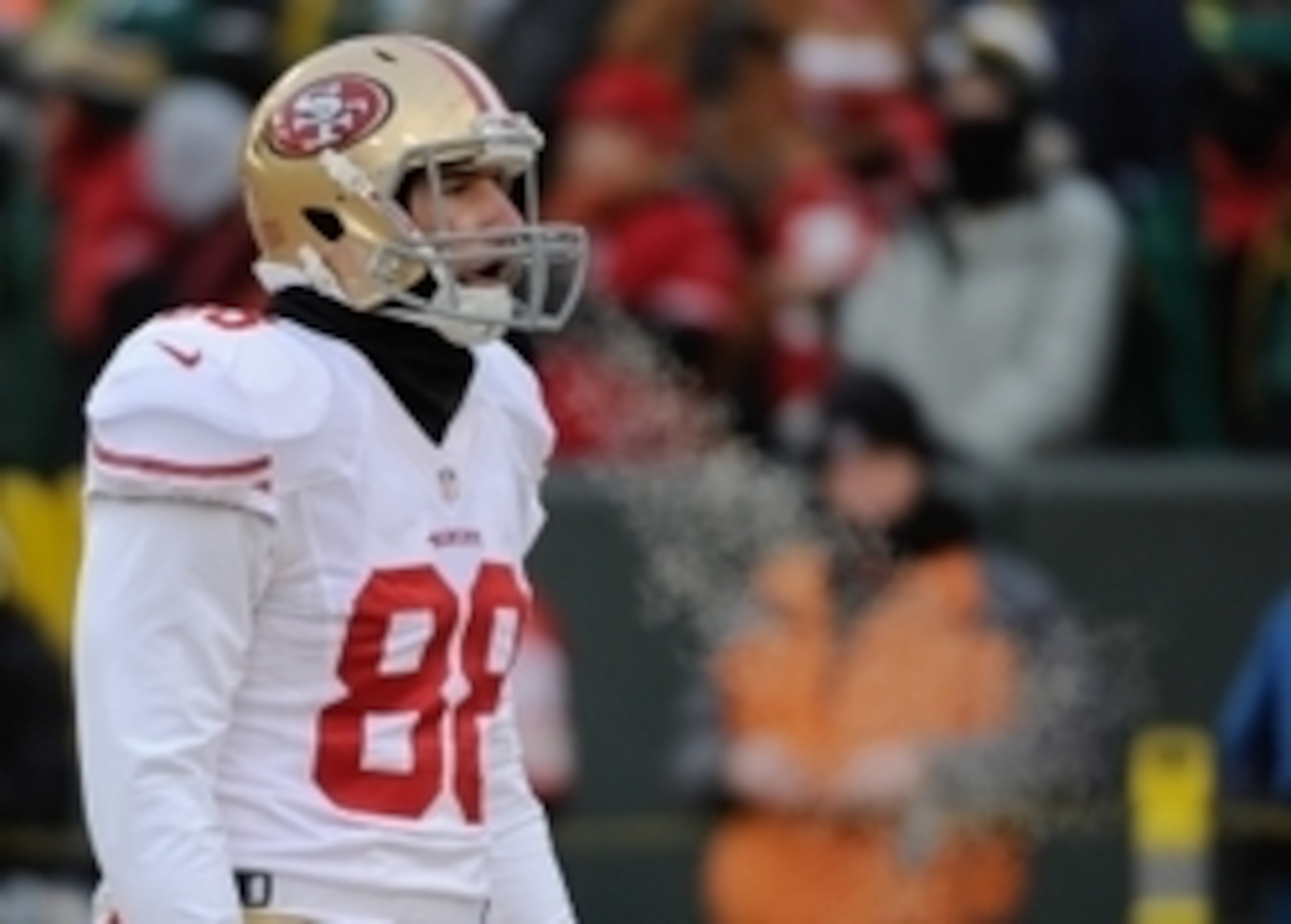 Garrett Celek appeared in just two games for the 49ers in 2014.
