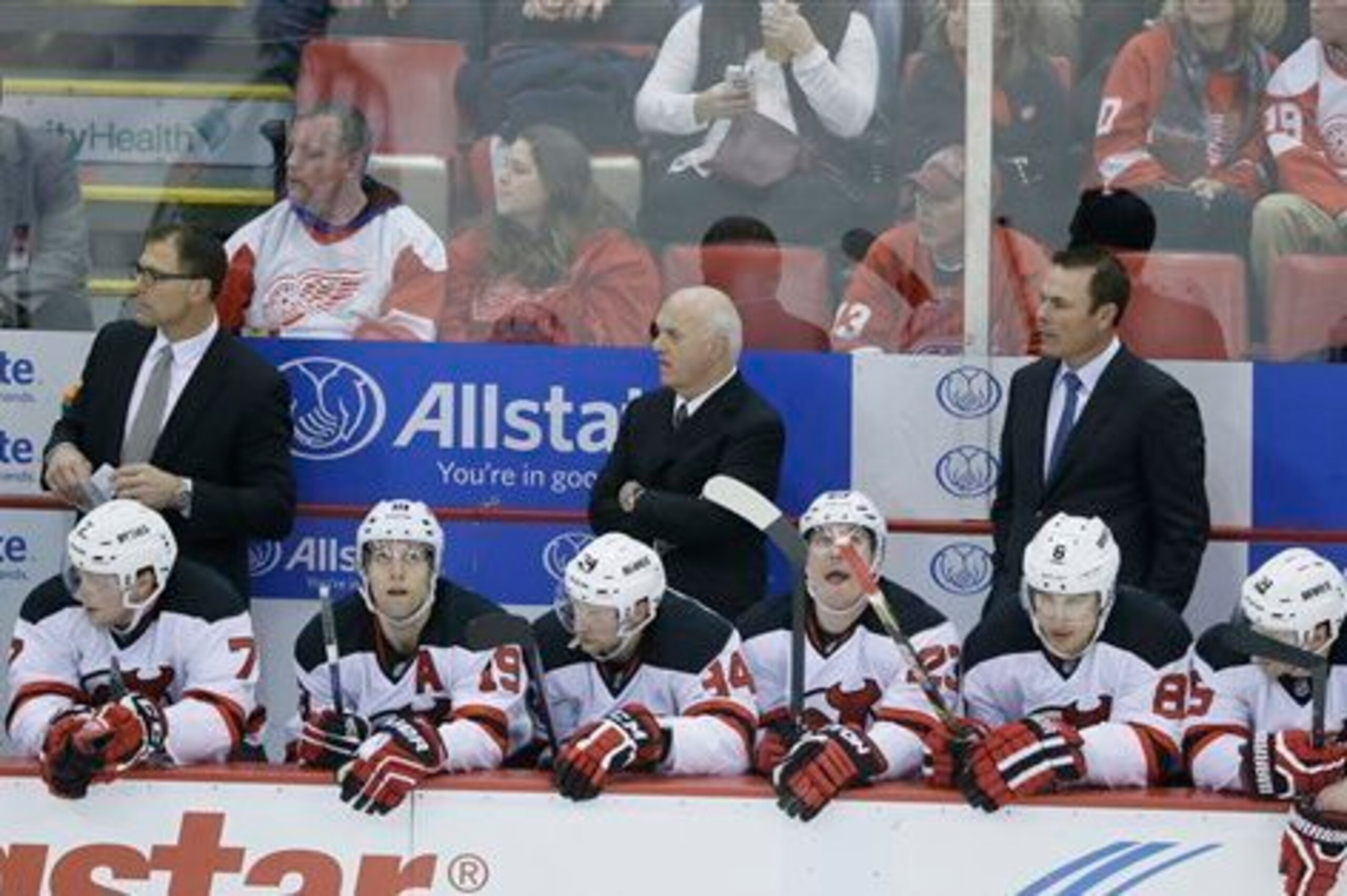 The Devils and their new coaching staff had an unpleasant start to the new year in Detroit.