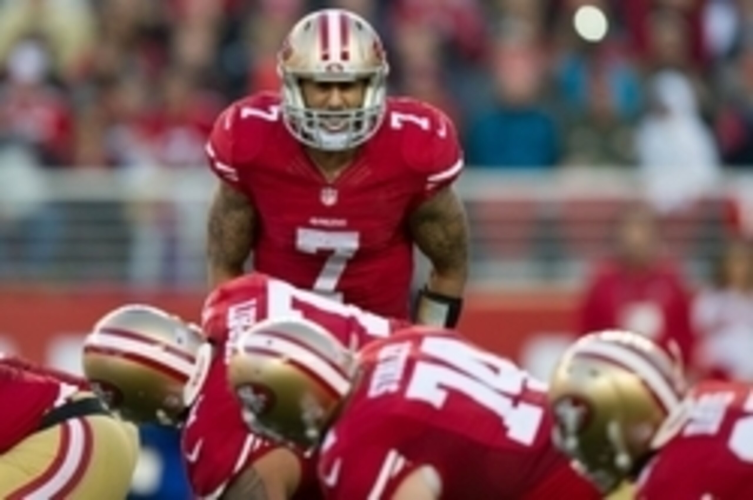Quarterback Colin Kaepernick will see a raise in his base salary in 2015 barring a restructure. Quarterback Colin Kaepernick will see a raise in his base salary in 2015 barring a restructure.