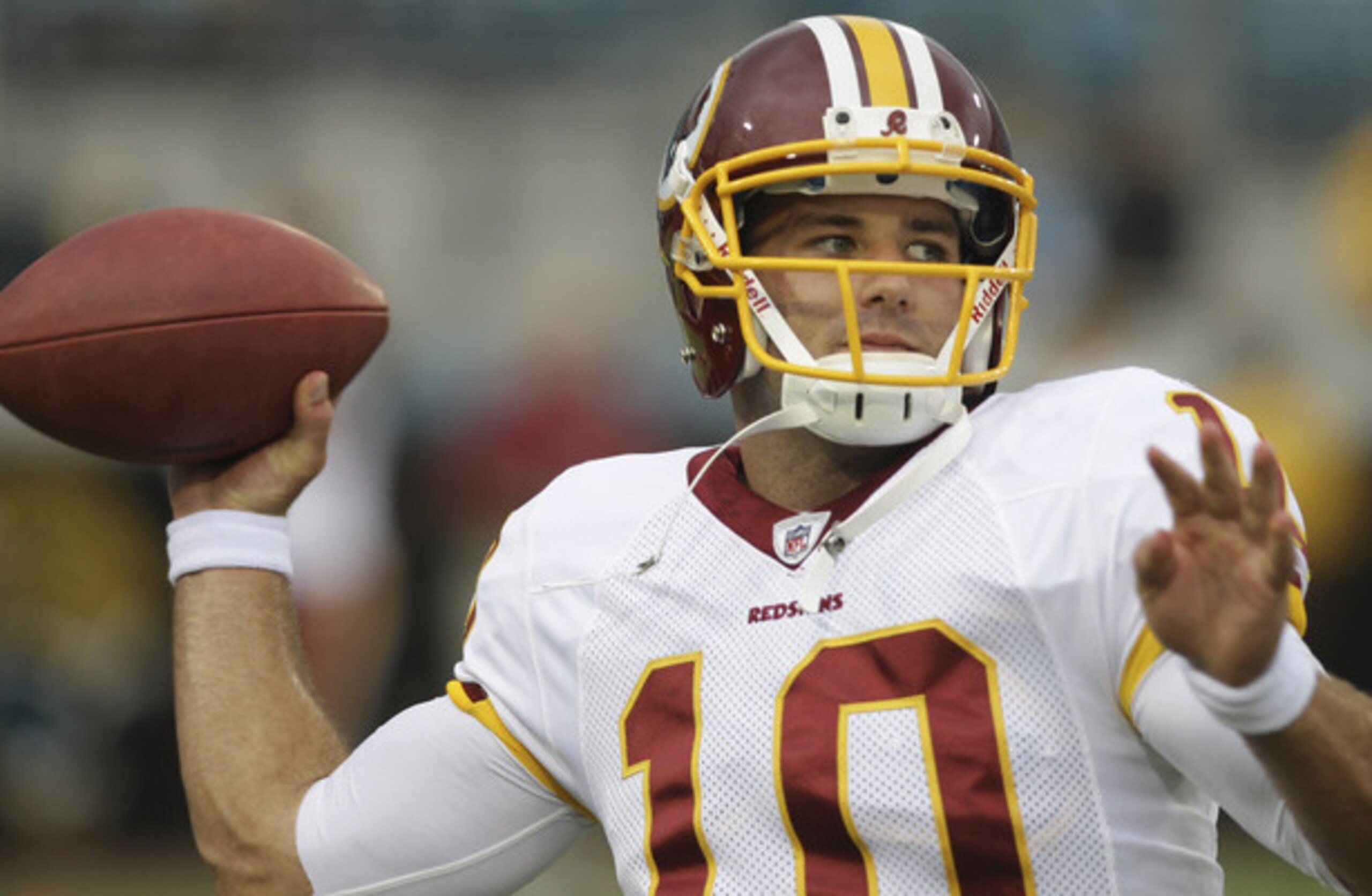 Chase Daniel looks to pass in a preseason game in 2009 with the Redskins.