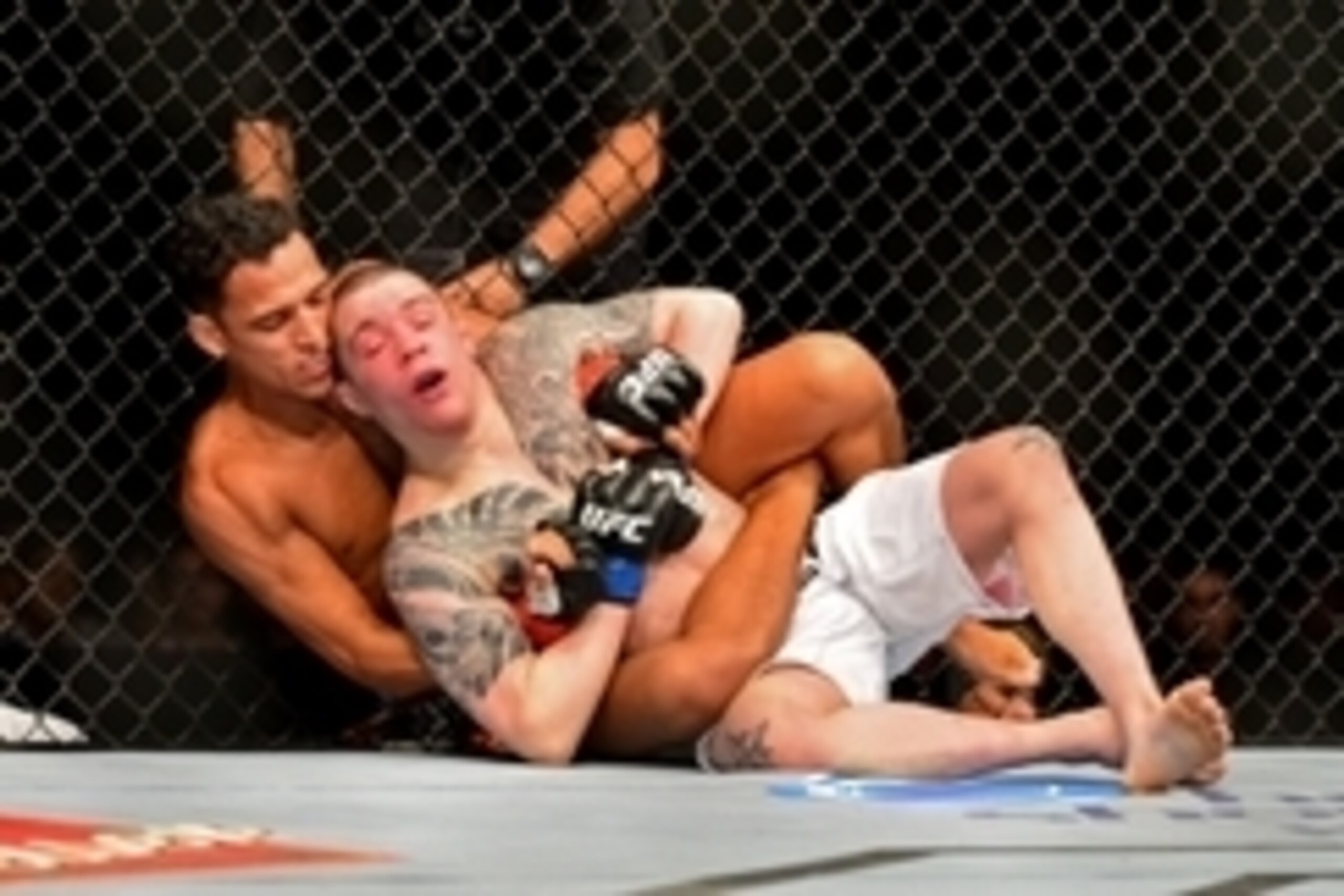 Charles Oliveira used his world-class jiu-jitsu to submit Andy Ogle with a triangle choke at UFC Fight Night back in February 2014.