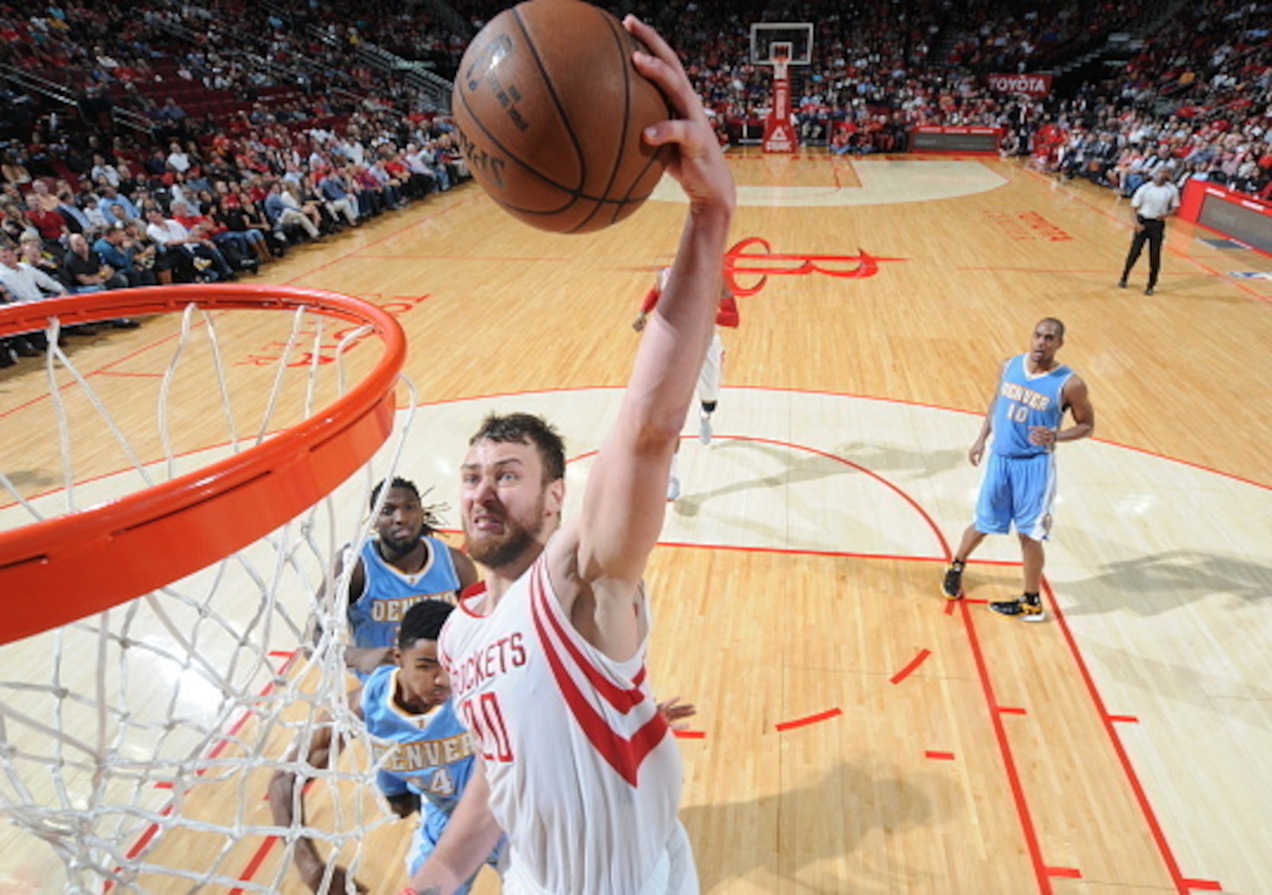 It's been a breakout season for Motiejunas. It's been a breakout season for Motiejunas.