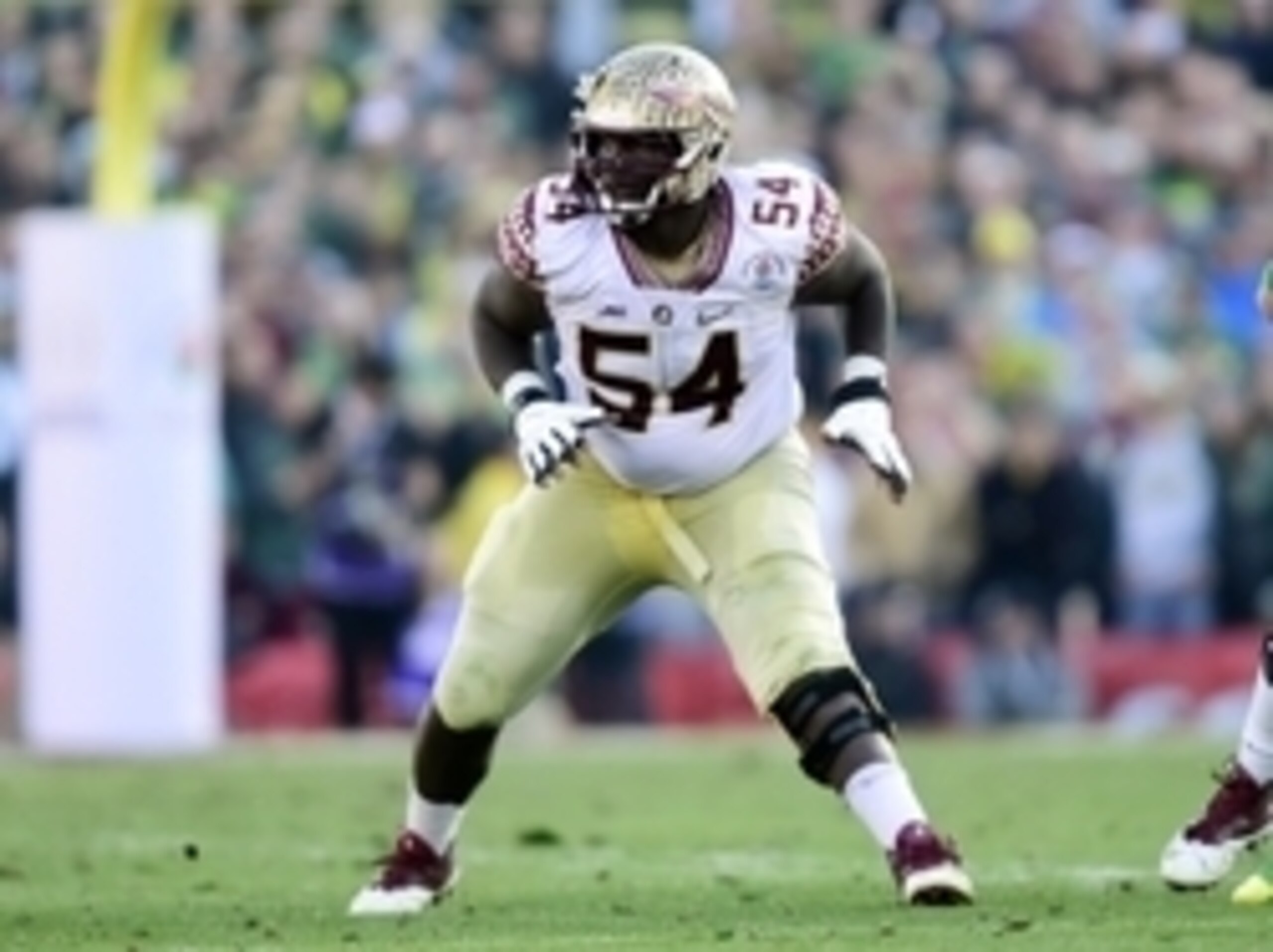 FSU's Tre' Jackson could be a developmental piece for San Francisco's O-line.