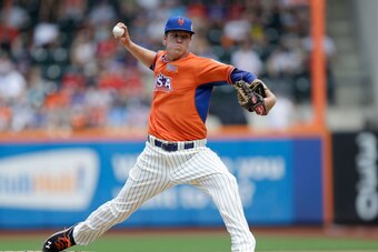Although he's the New York Mets' top prospect, righty Noah Syndergaard has been mentioned in trade rumors.