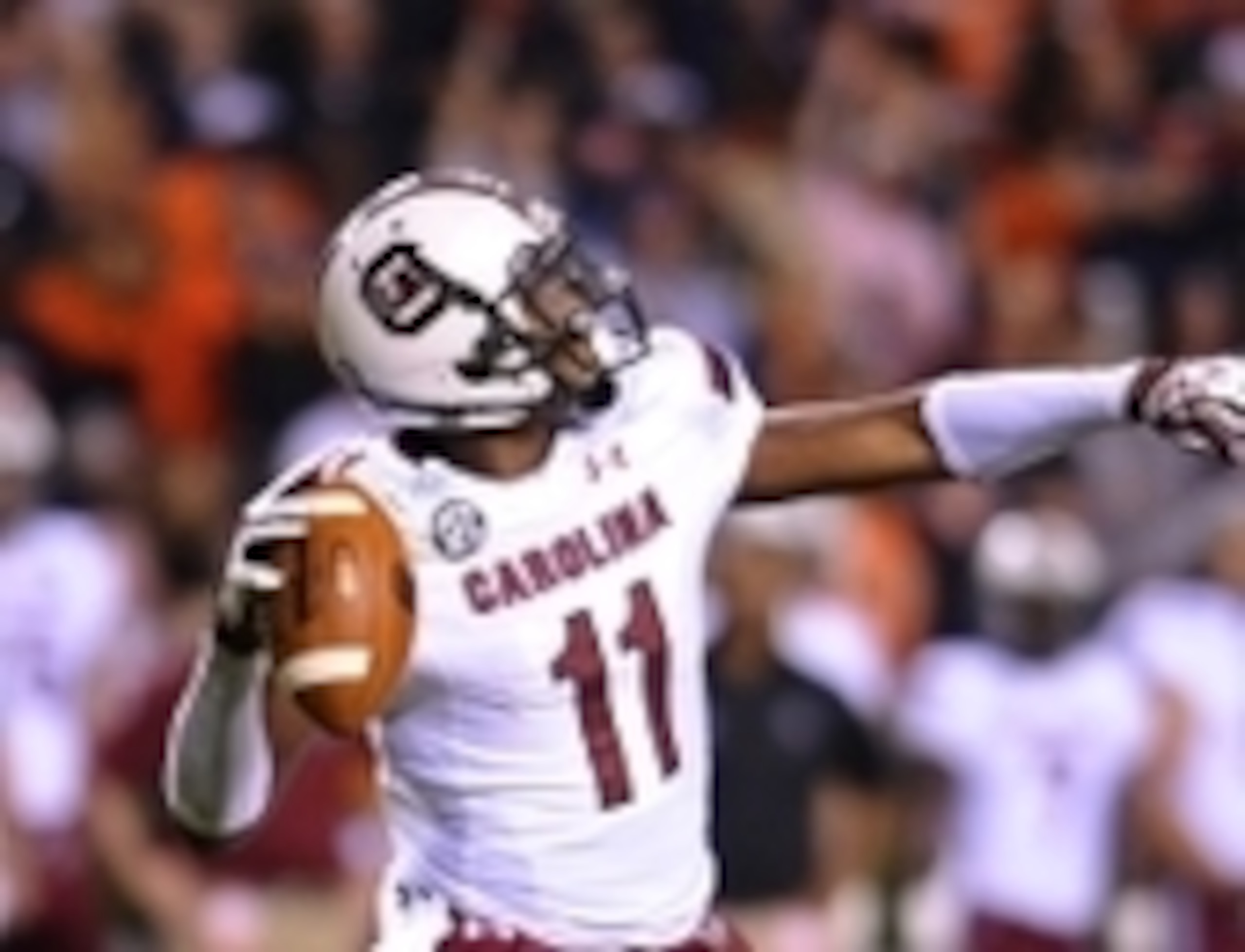 Oct 25, 2014; Auburn, AL, USA; South Carolina Gamecocks wide receiver Pharoh Cooper (11) passes the ball during the second half against the Auburn Tigers at Jordan Hare Stadium. Auburn won 42-35. Mandatory Credit: Shanna Lockwood-USA TODAY Sports Oct 25, 2014; Auburn, AL, USA; South Carolina Gamecocks wide receiver Pharoh Cooper (11) passes the ball during the second half against the Auburn Tigers at Jordan Hare Stadium. Auburn won 42-35. Mandatory Credit: Shanna Lockwood-USA TODAY Sports