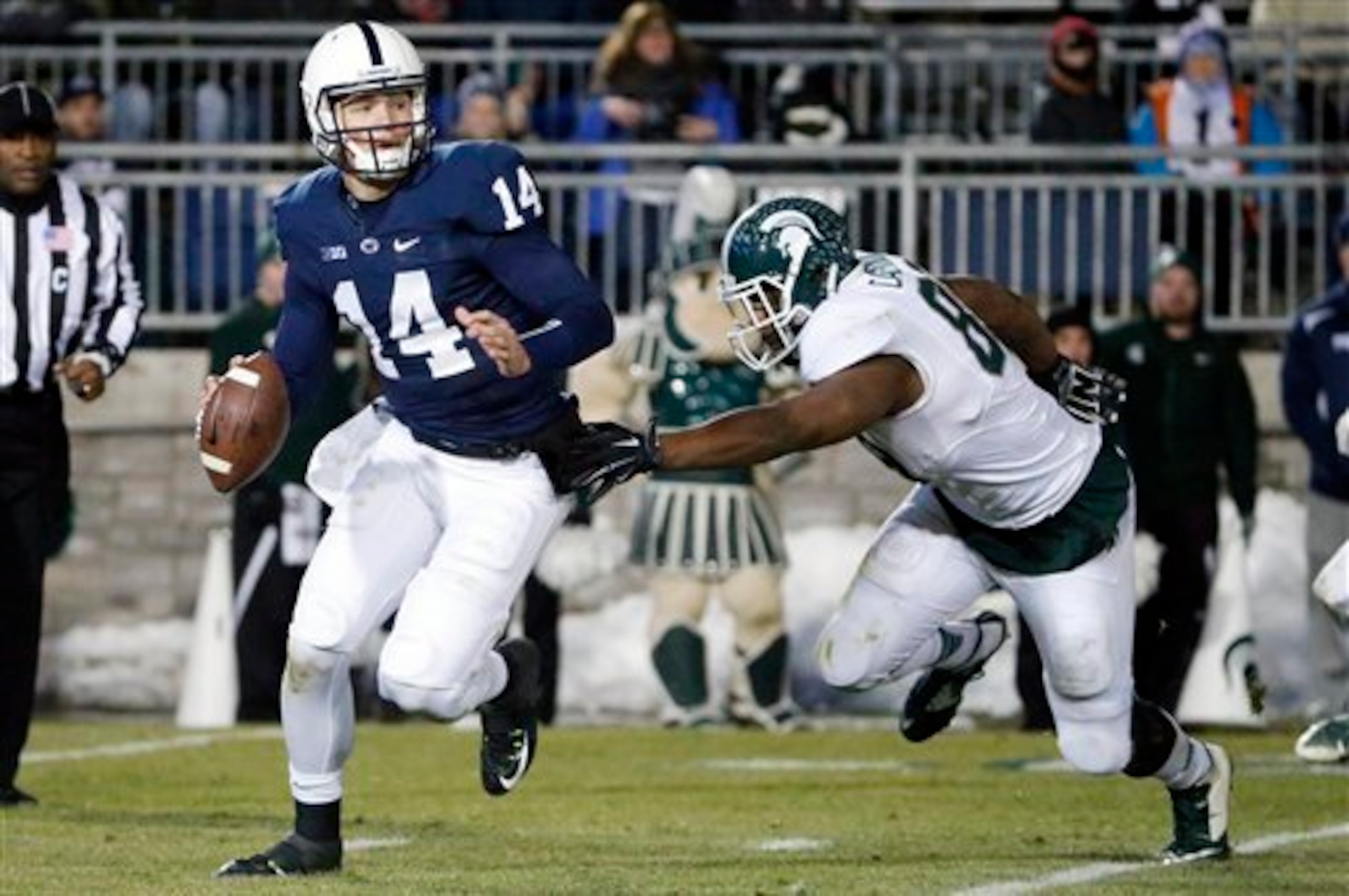 Penn State's offensive line struggled to protect Christian Hackenberg this fall.