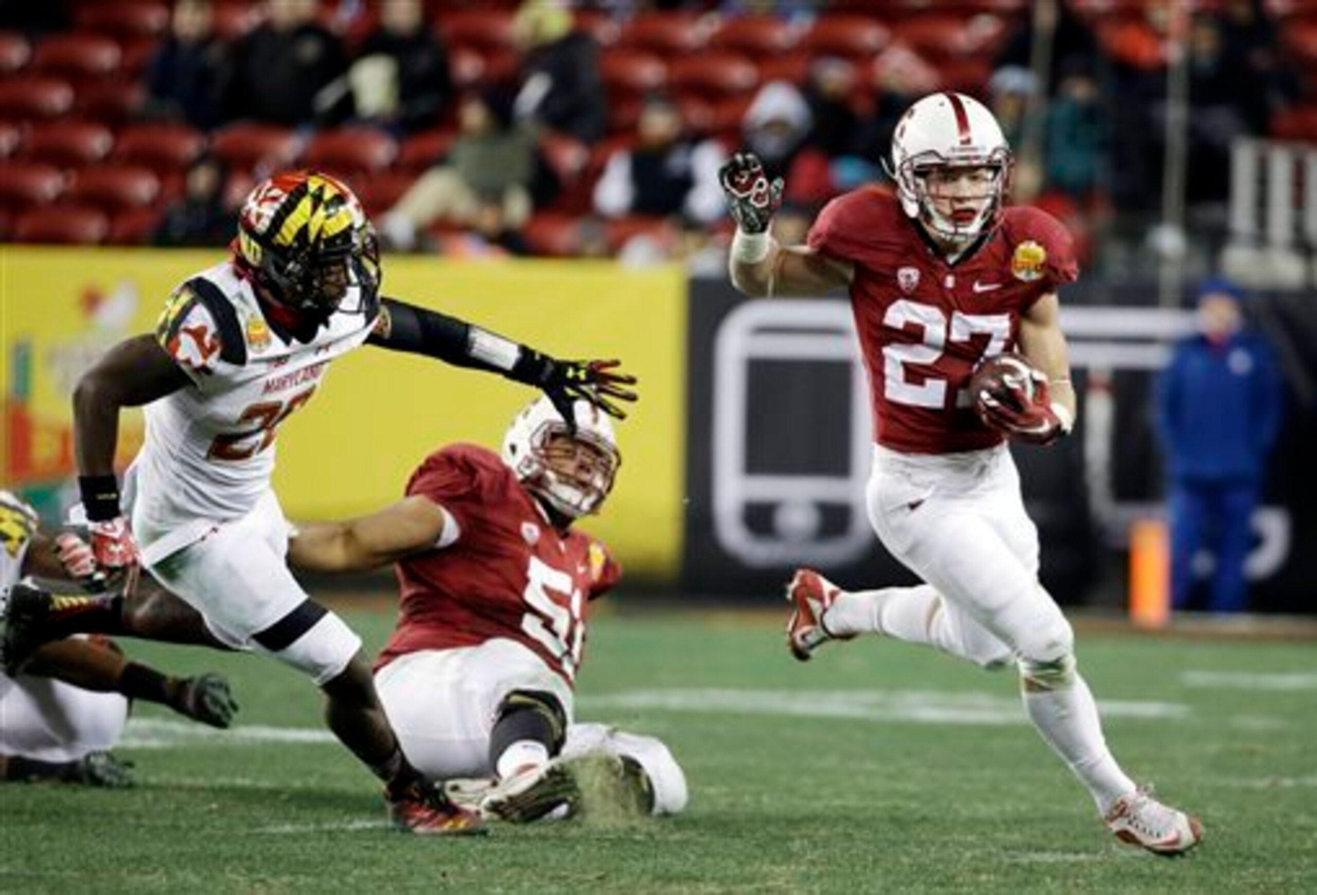 Christian McCaffrey was a key part of Stanford's offense and an emerging talent.