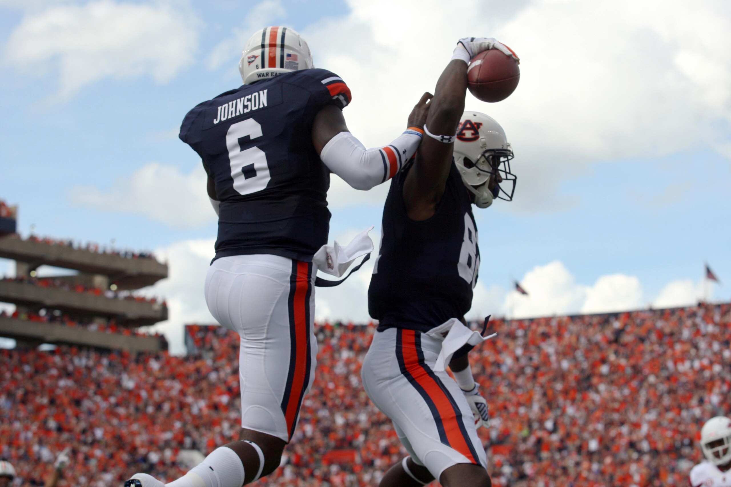 Auburn QB Jeremy Johnson and WR Melvin Ray