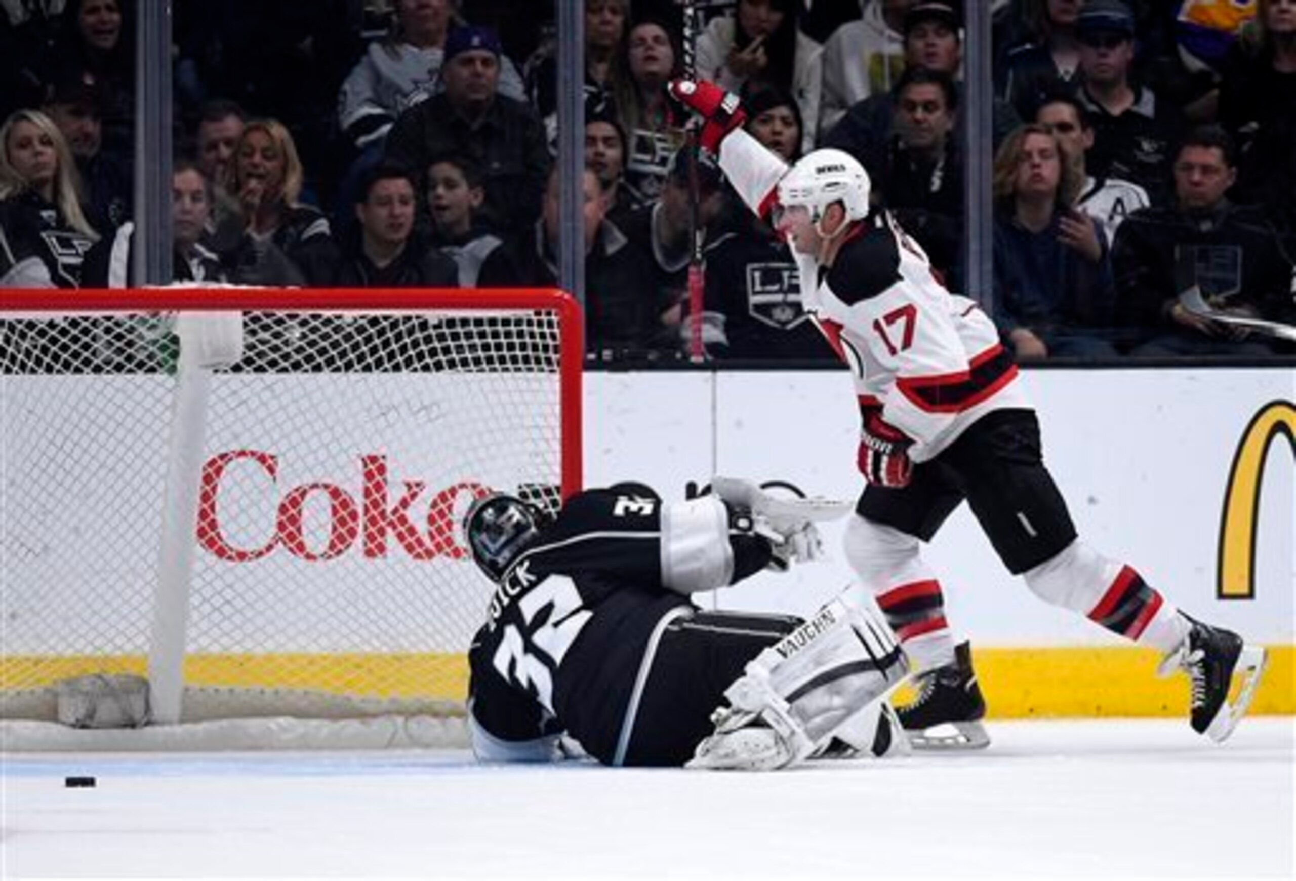 Michael Ryder celebrates his sixth goal of the season.