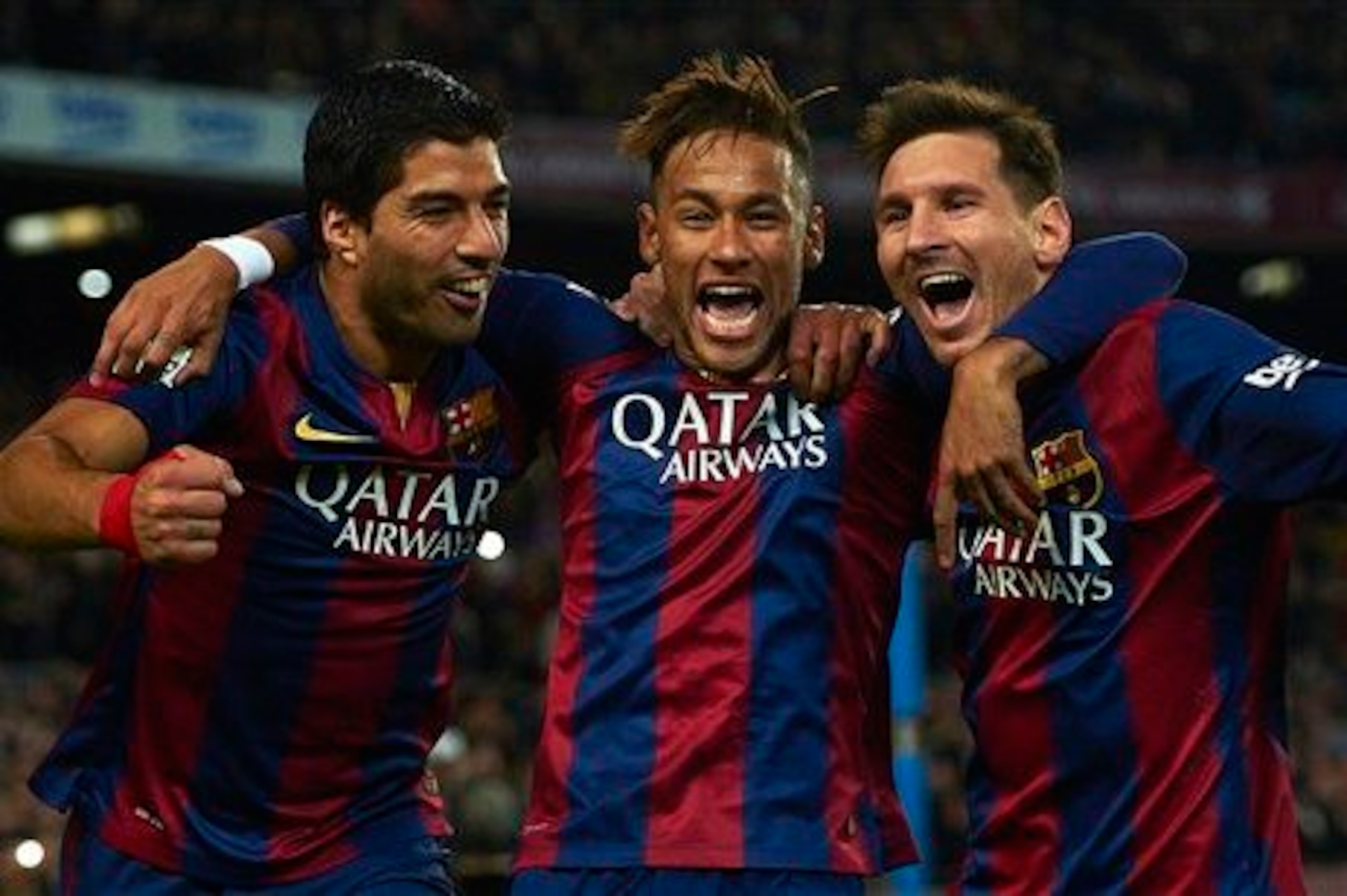 Barca's triple attacking threat were all on target in the league match vs. Atletico Madrid