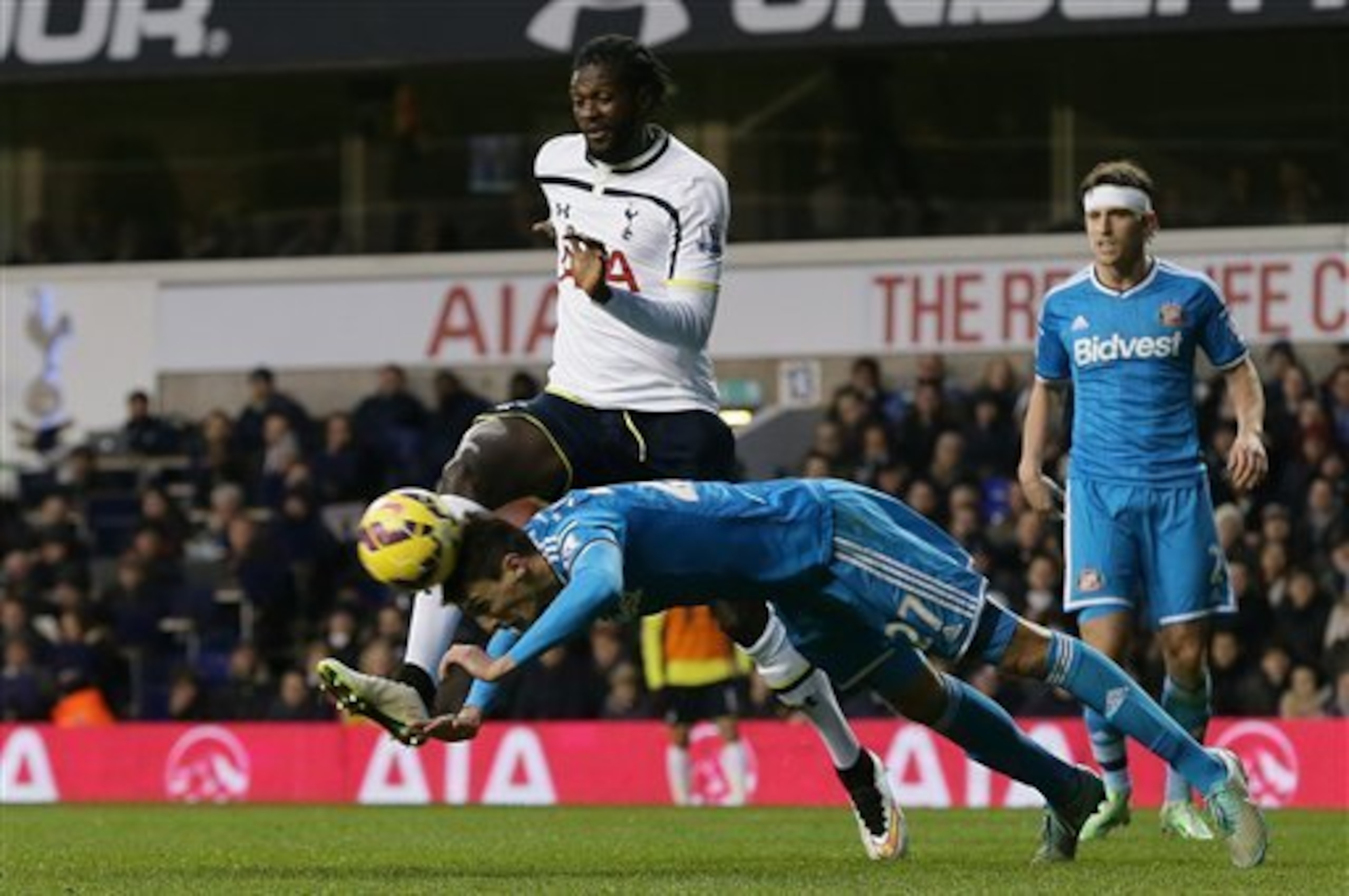 Emmanuel Adebayor was back in action for Spurs this past weekend.