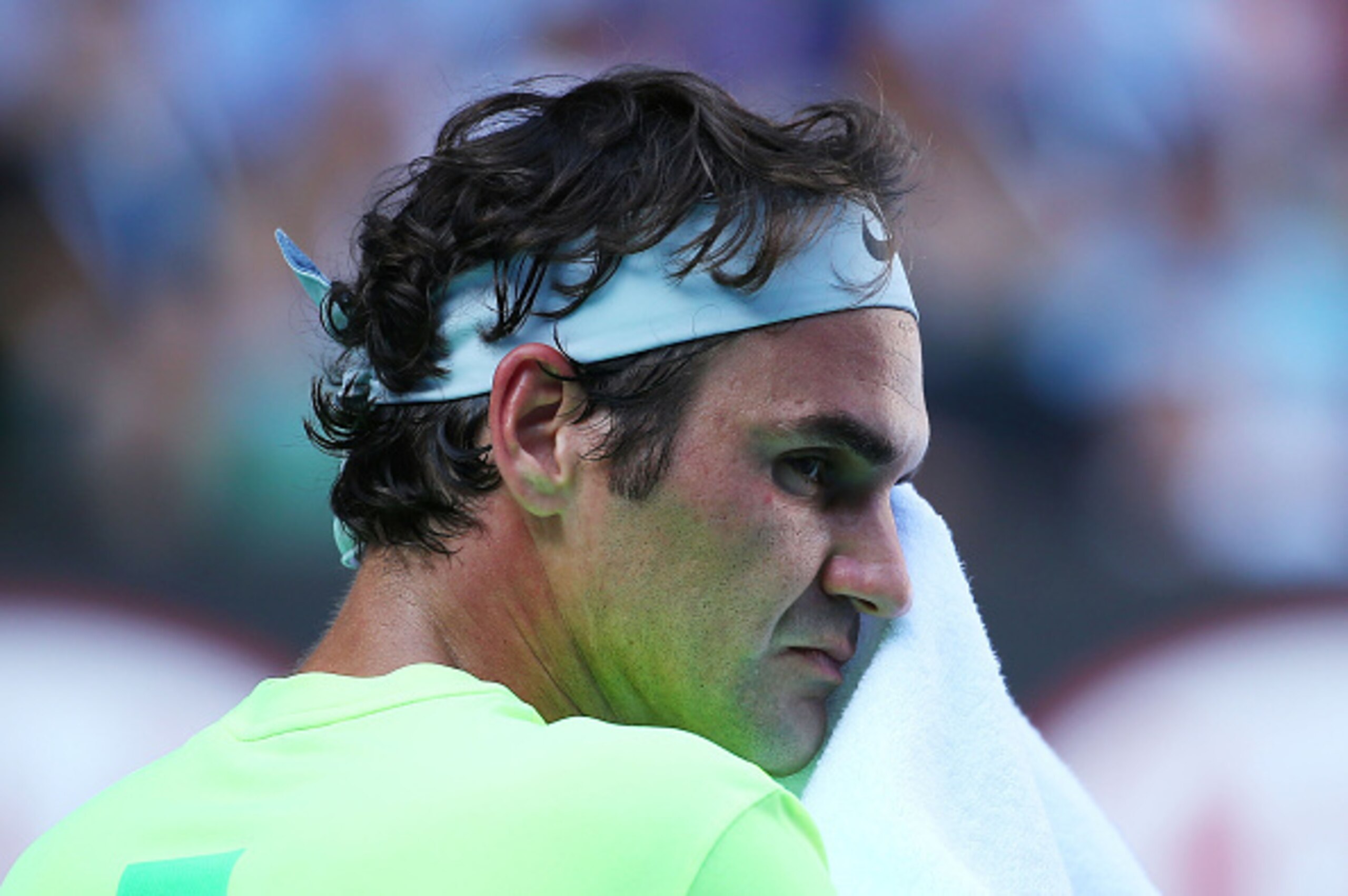 Roger Federer during his third-round upset at the 2015 Australian Open.
