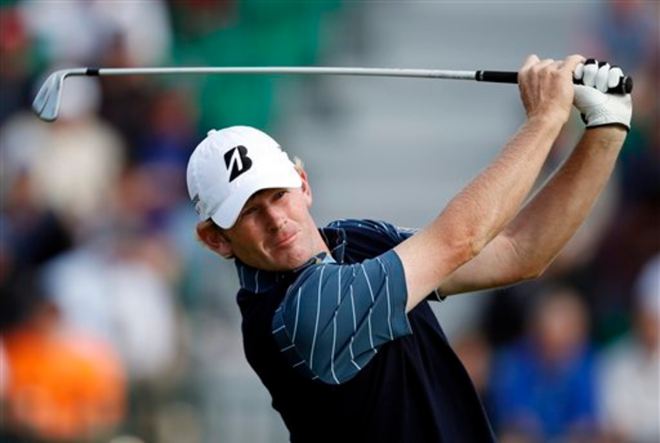 Brandt Snedeker looks like he's lost on the course.
