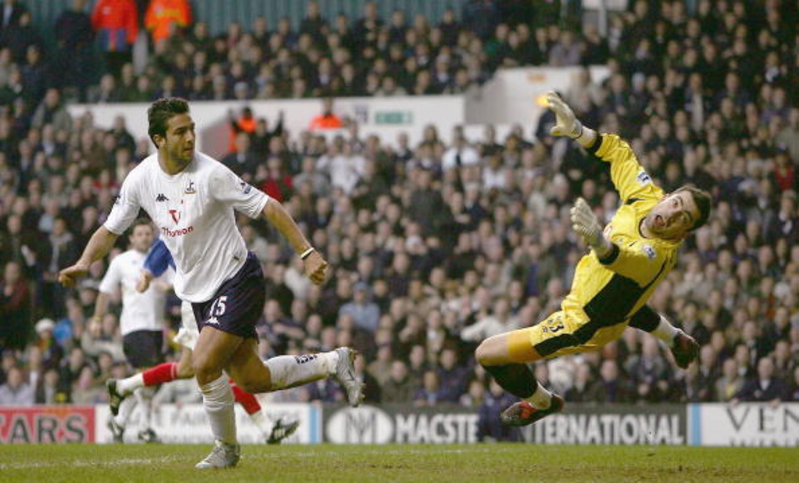 Mido during his debut against Portsmouth following his arrival on loan from Roma.