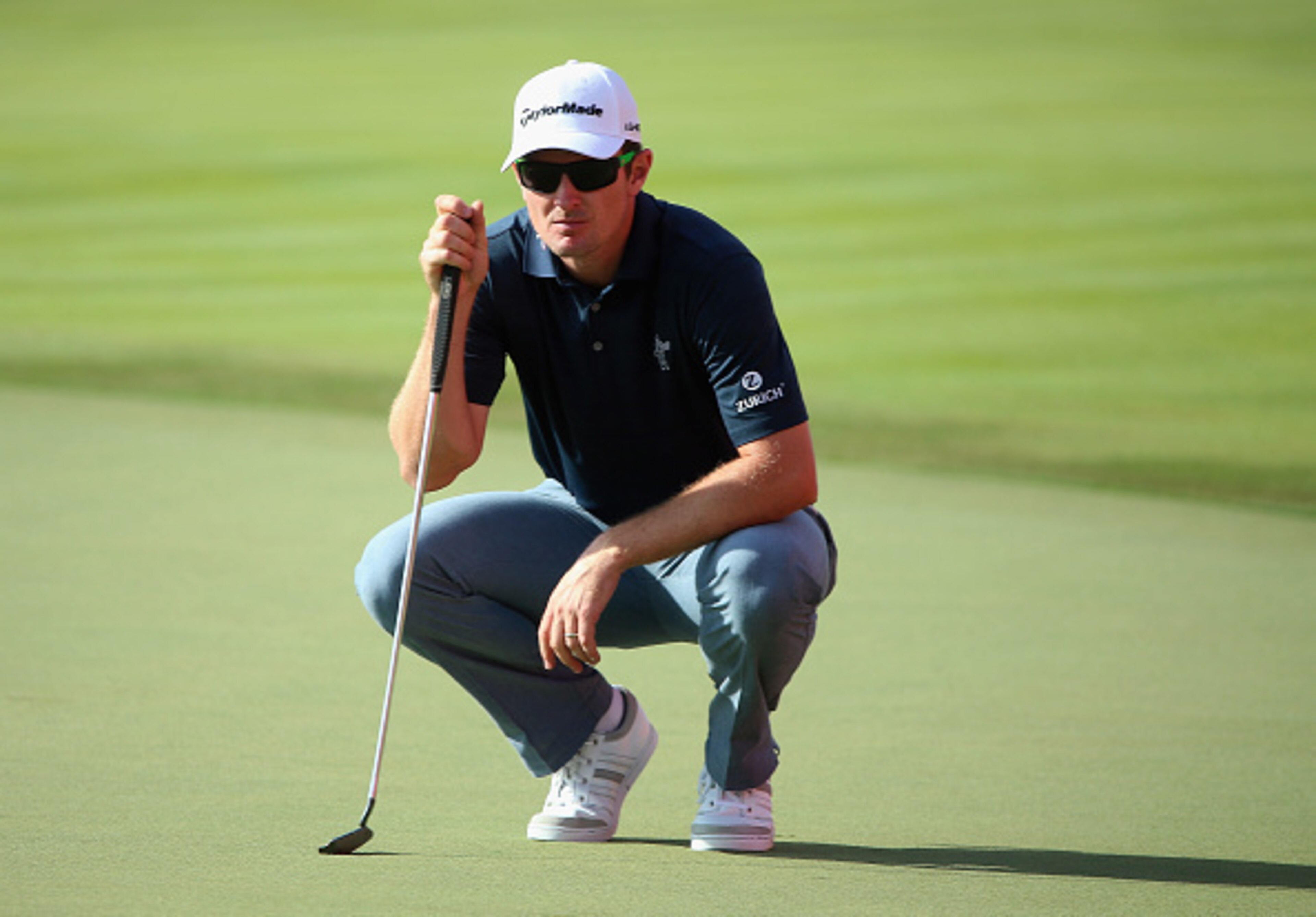 Justin Rose is particularly found of his putter. Justin Rose is particularly found of his putter.